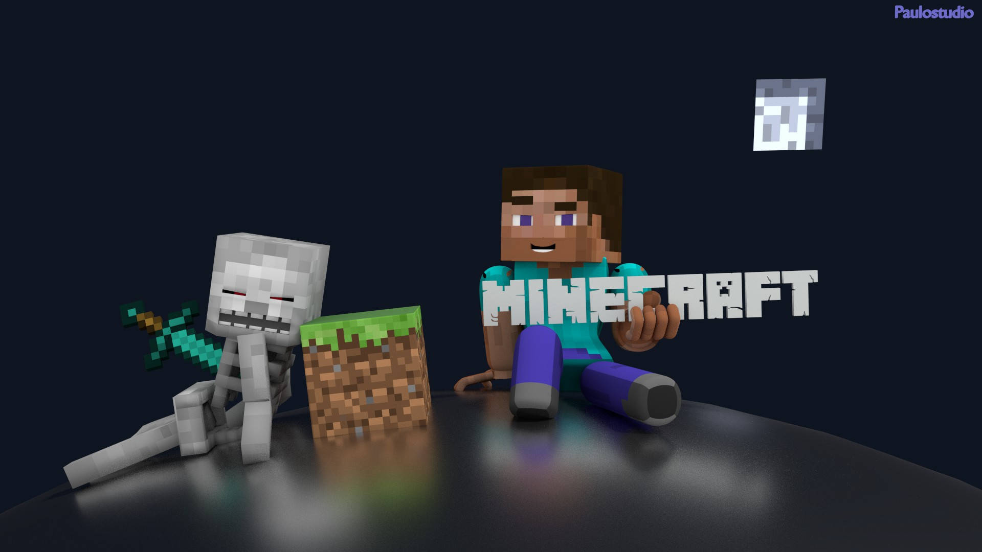 4k Minecraft Game Poster Background