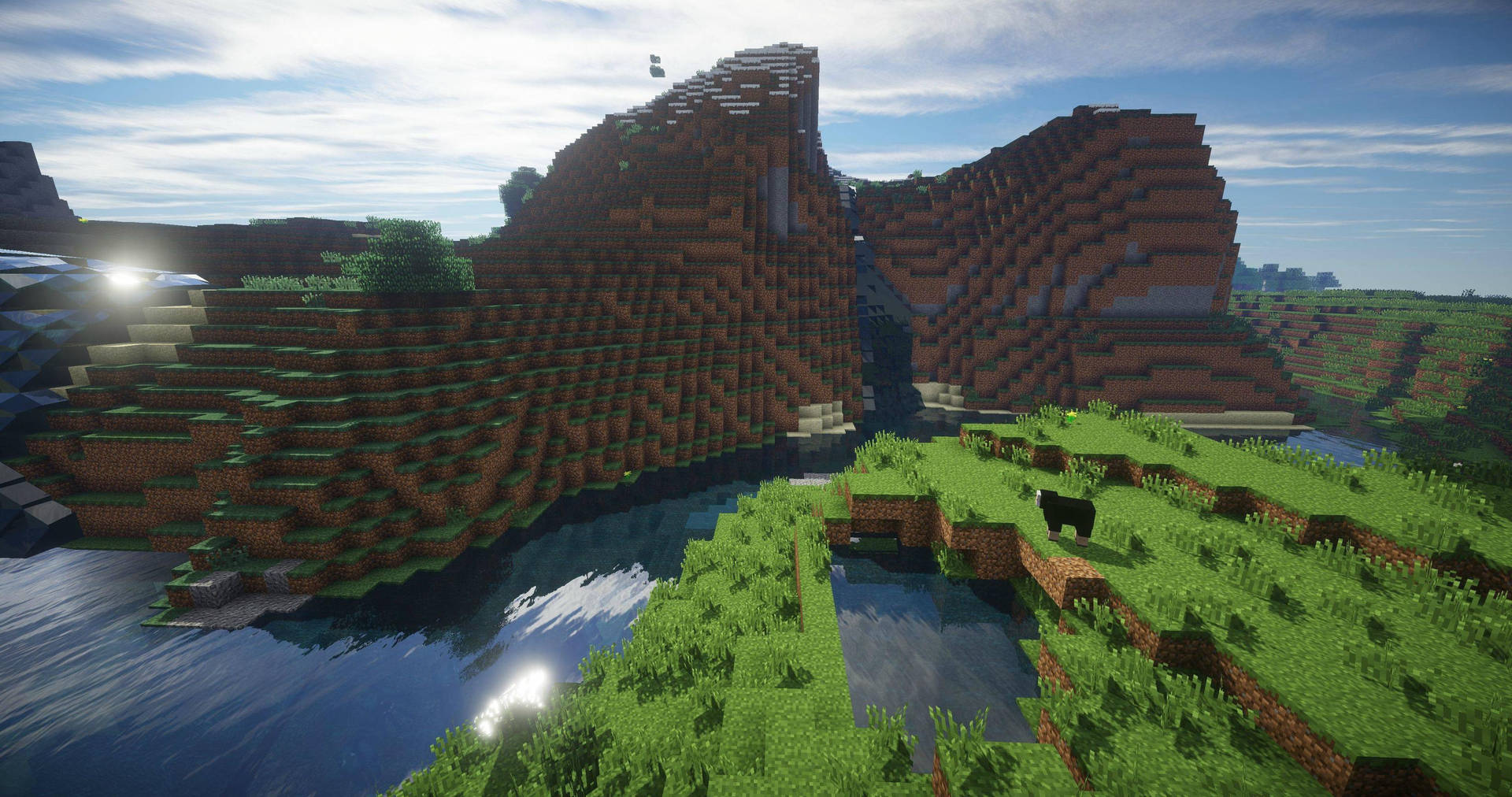 4k Minecraft Landscape Scenery Background