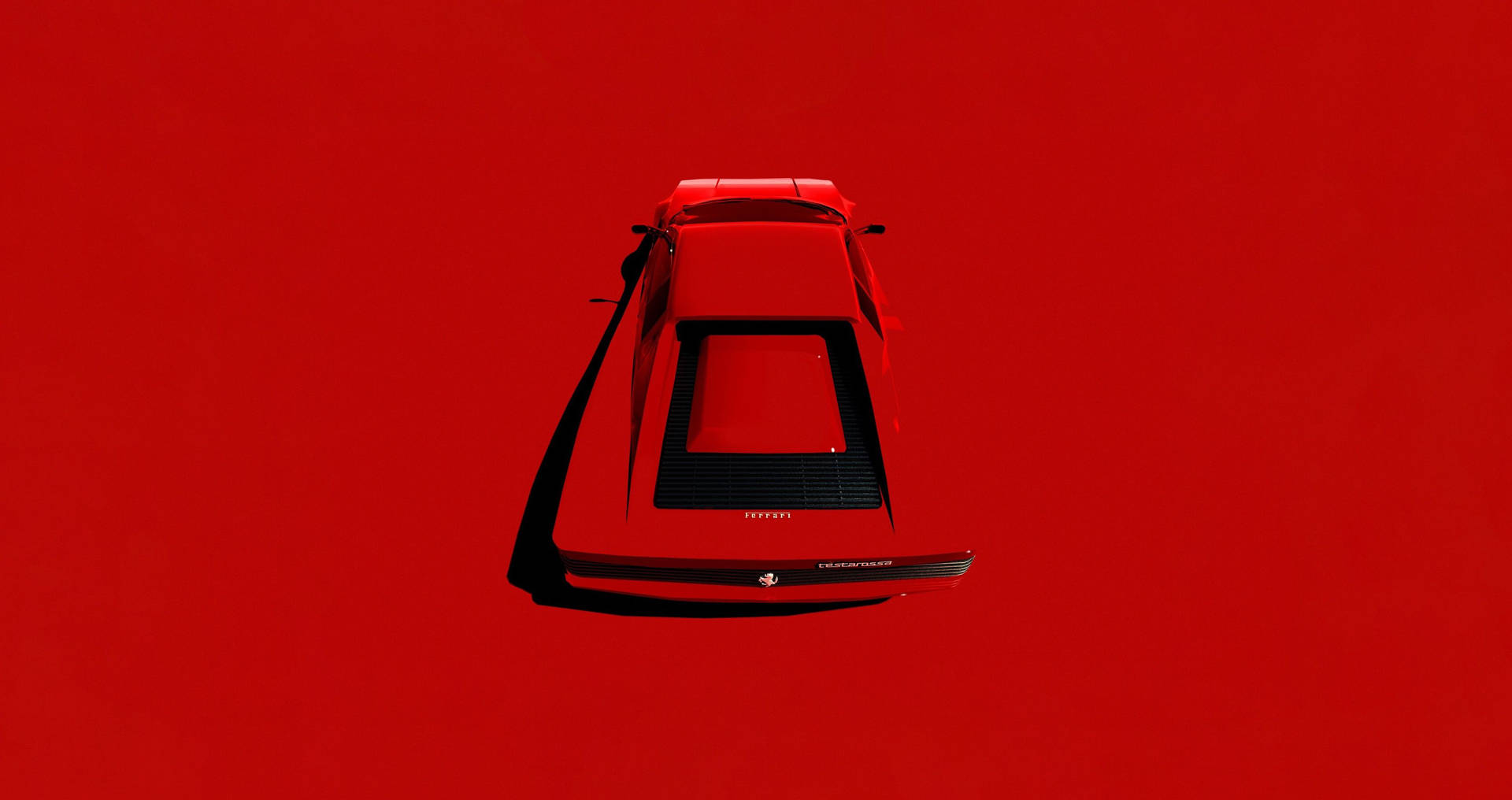 4k Minimalist Red Car Background