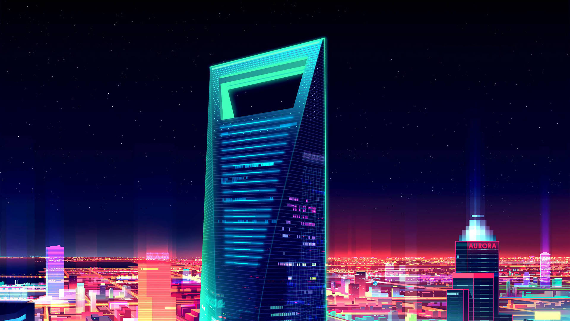 4k Minimalist Shanghai Tower Background