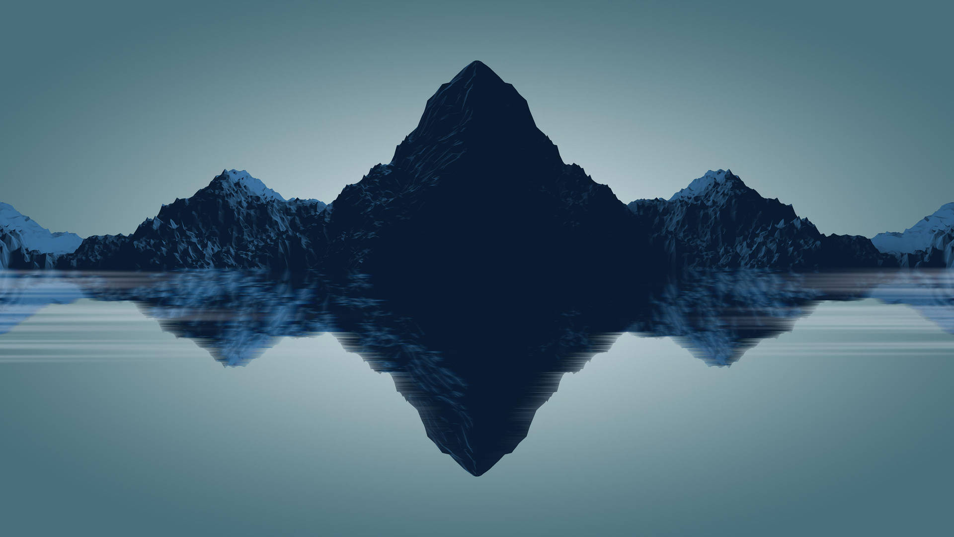 4k Minimalist Symmetrical Mountains Background