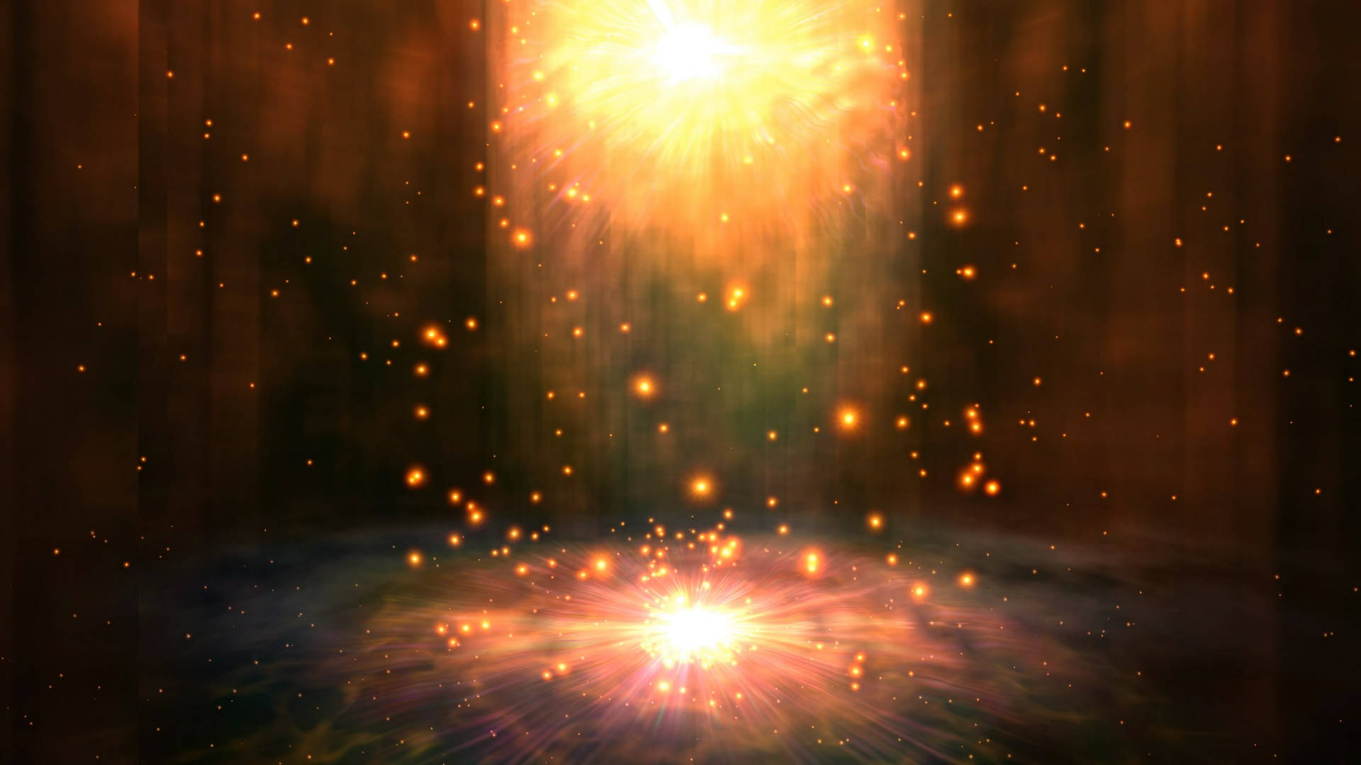 4k Moving Golden Sparkles Desktop Background