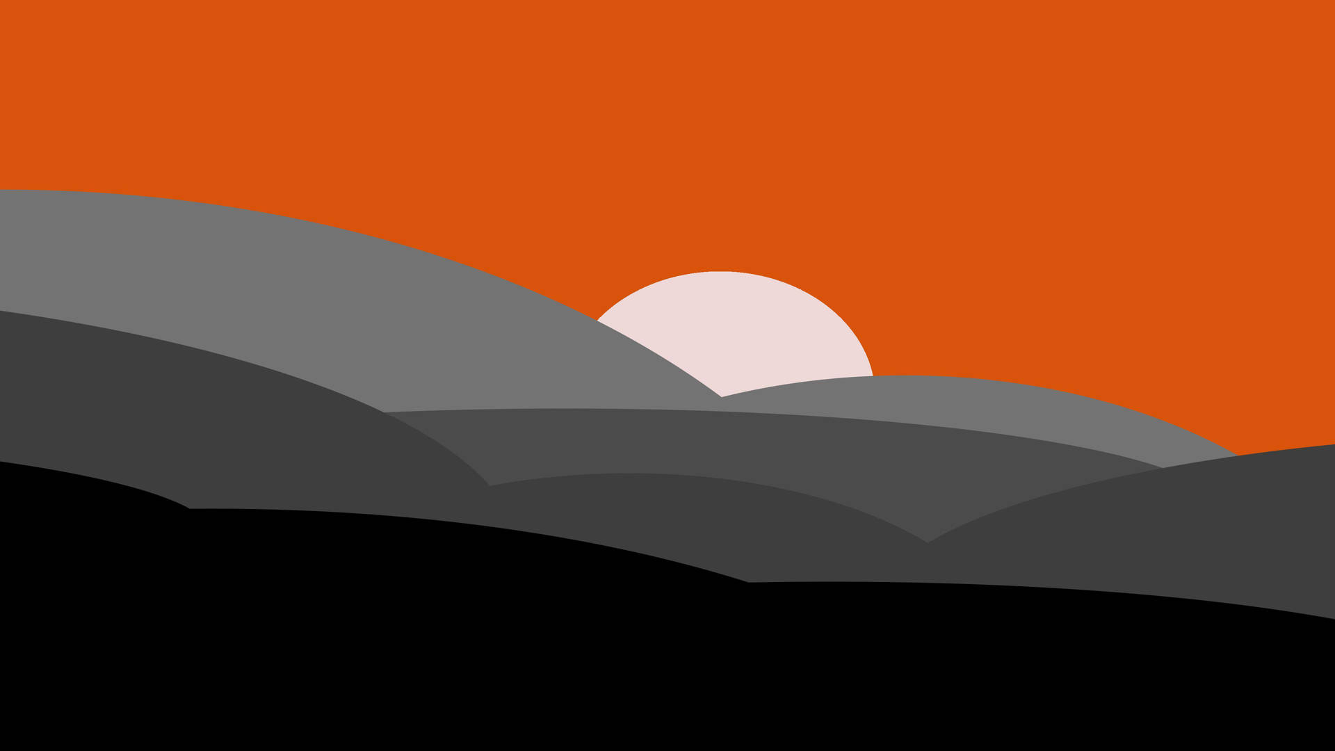 4k Moving Gray And Orange Sunset