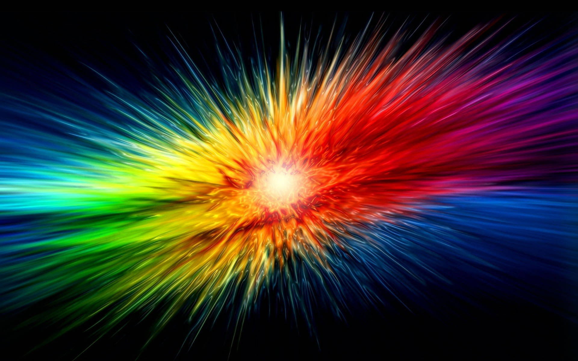 4k Moving Rainbow Abstract On Black Background