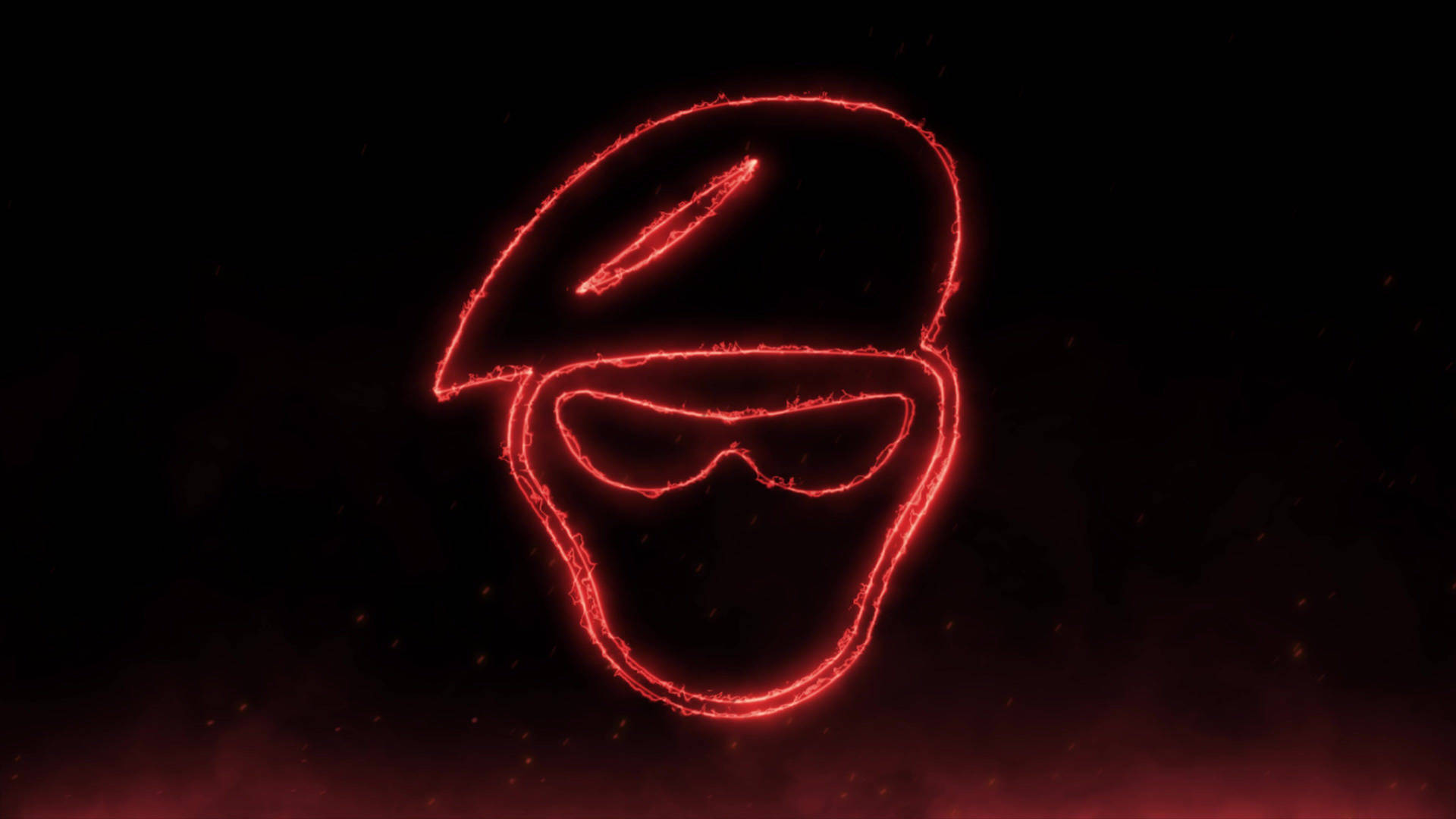 4k Moving Shadman Neon Red Background