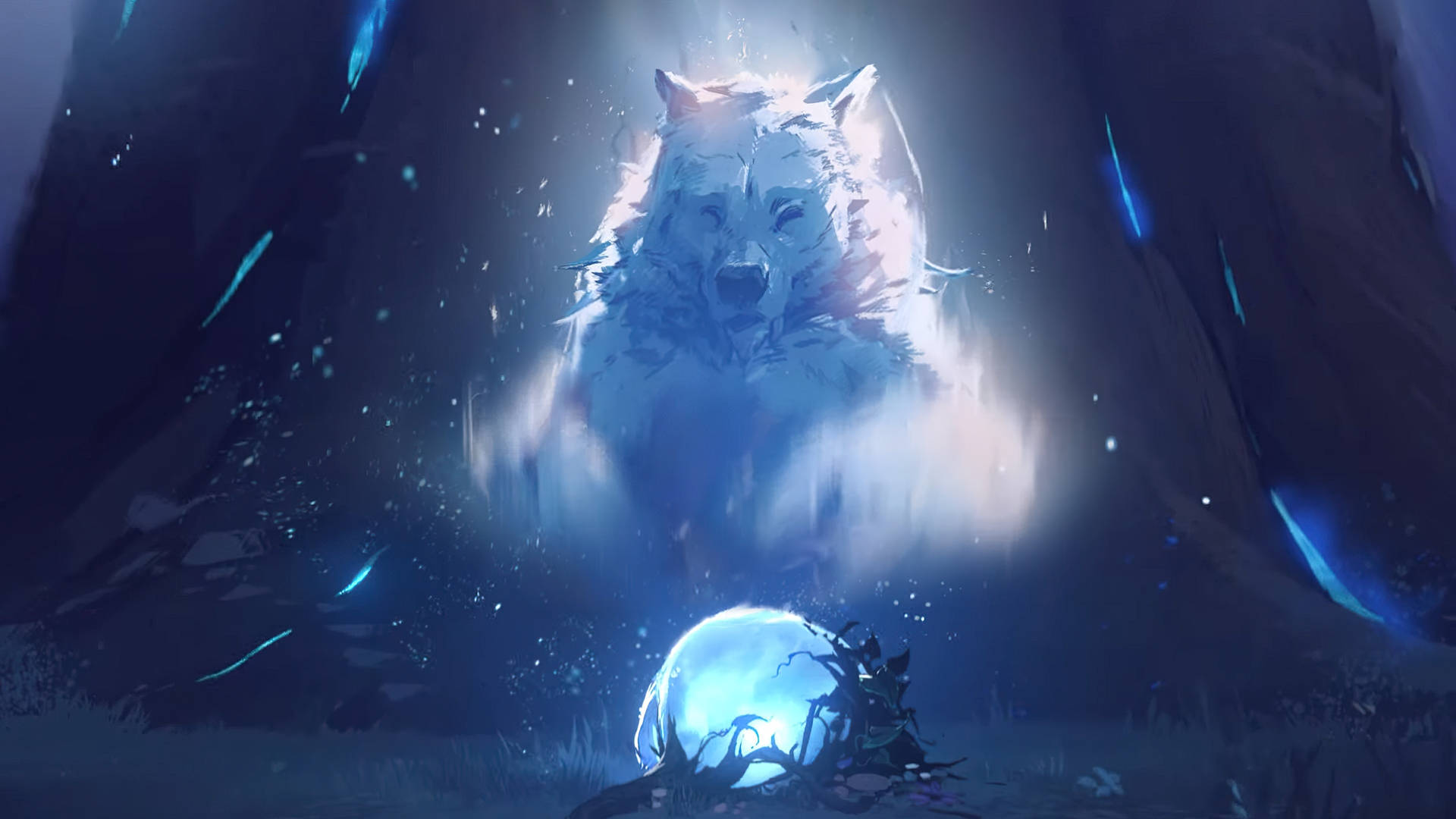 4k Moving Wolf Image Desktop Background