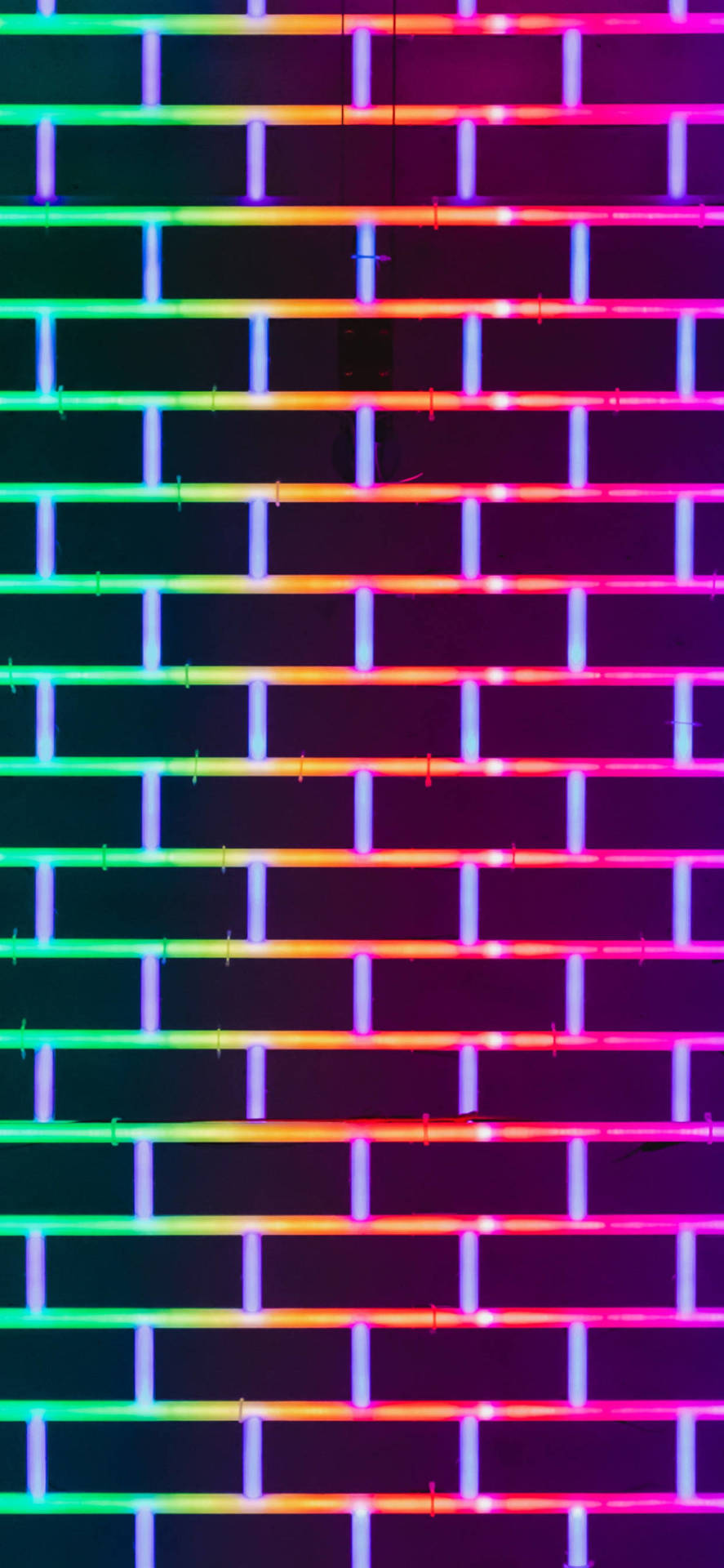 4k Neon Iphone Brick Wall Background