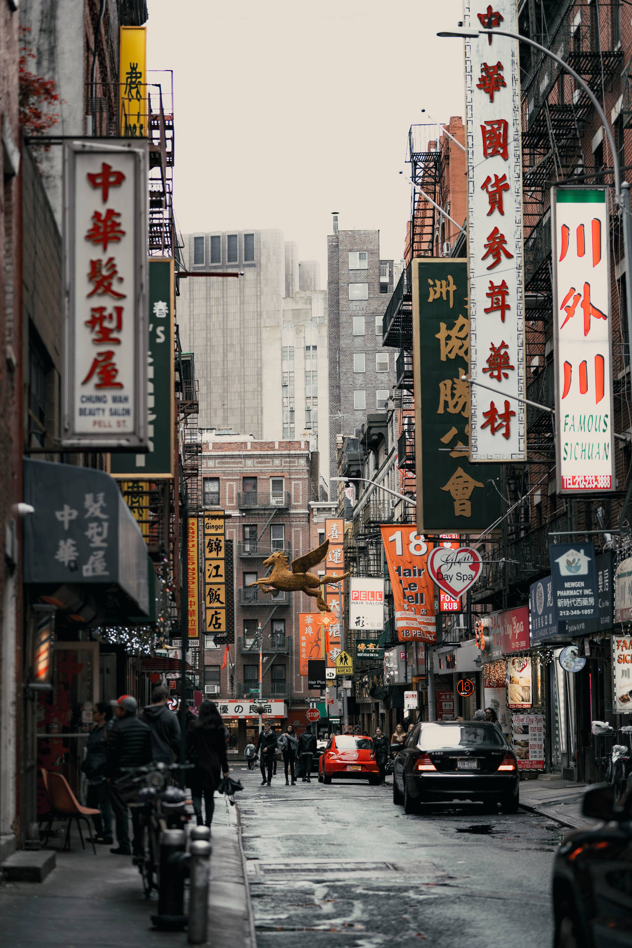 4k New York Chinatown Background