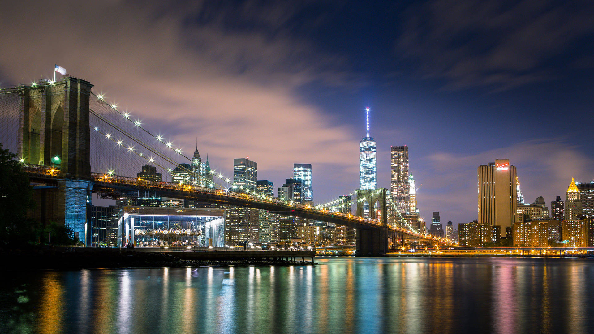 4k New York City Bridge Background