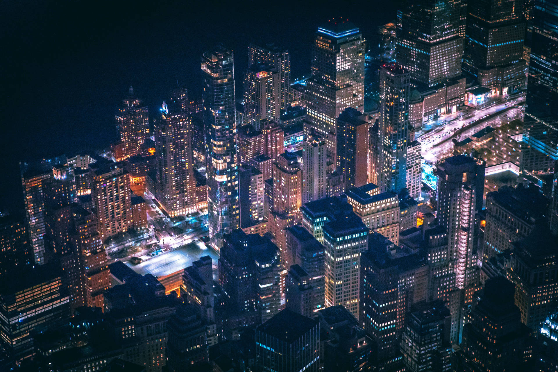 4k New York City Lights Background