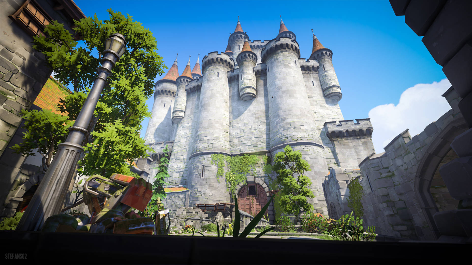 4k Overwatch Castle 3d Architecture Background