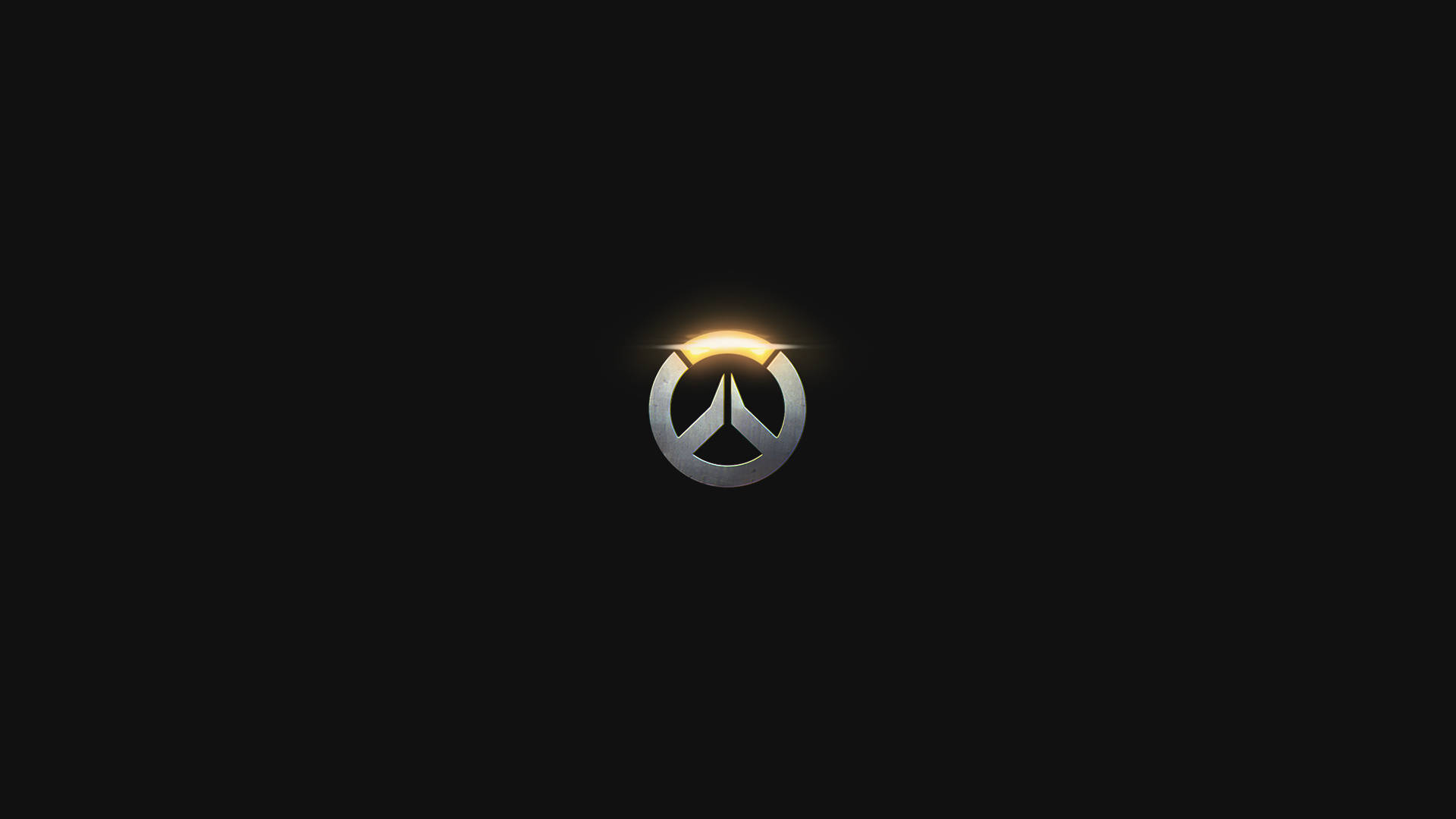 4k Overwatch Minimalist Metallic Logo Background