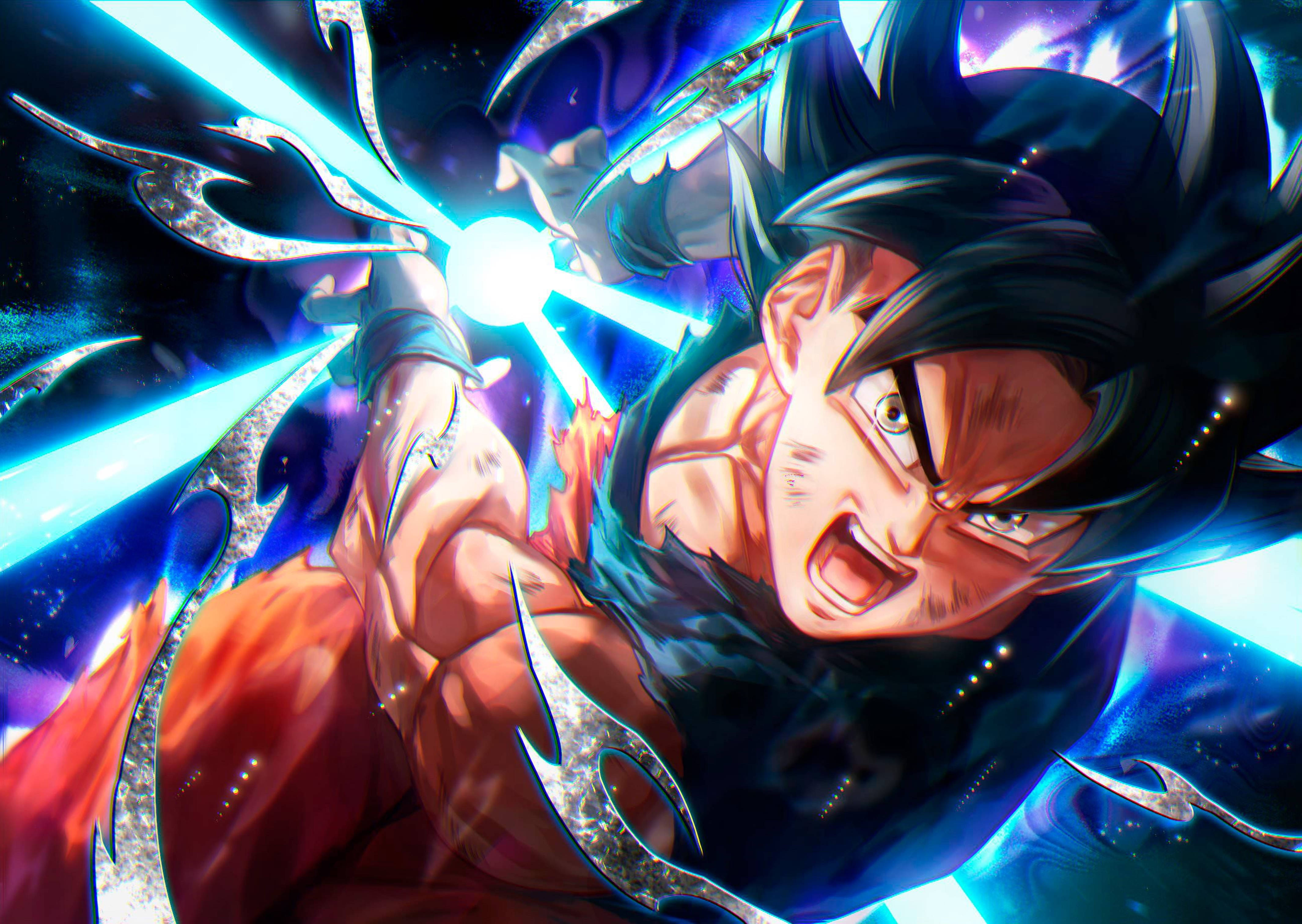 4k Pfp Goku Kamehame Wave Background