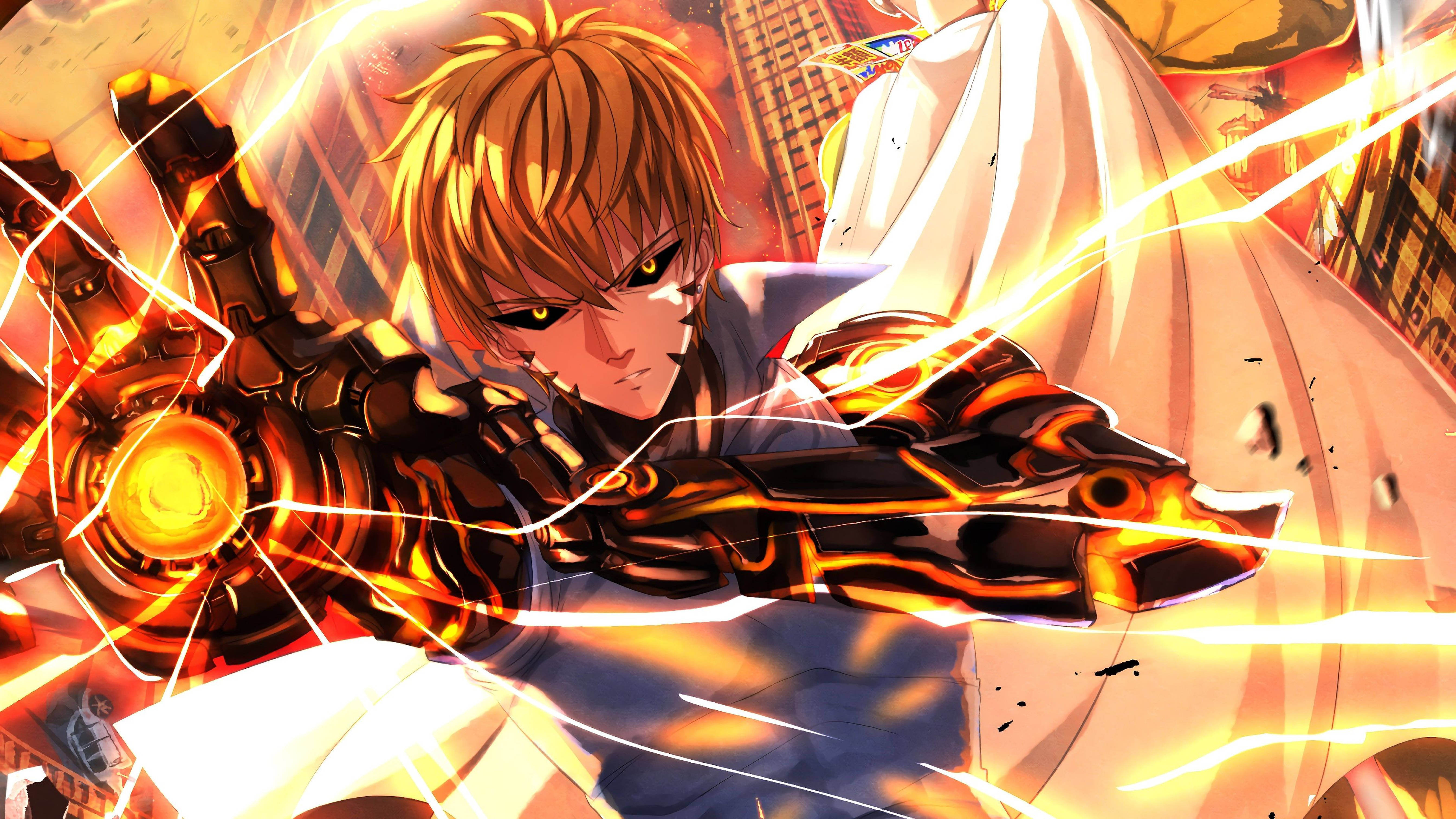 4k Pfp One Punch Man Genos Background