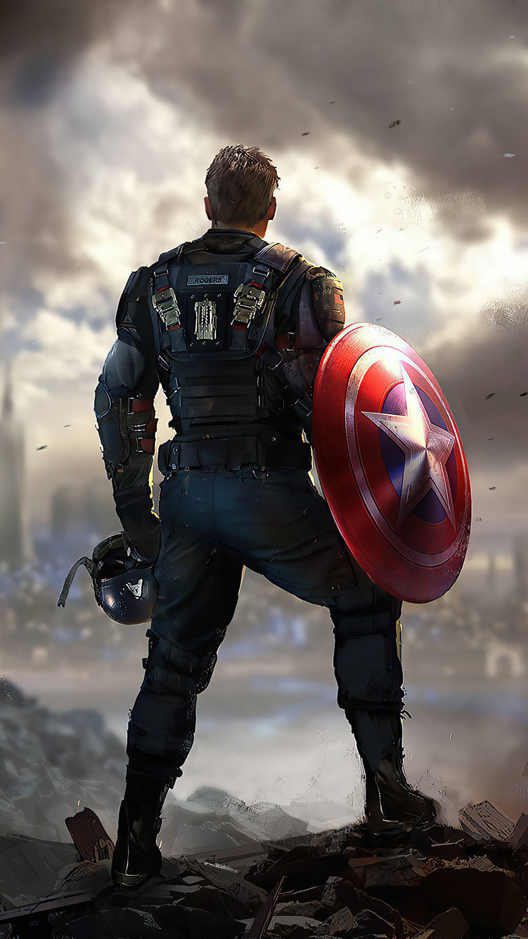 4k Phone Background Captain America Back