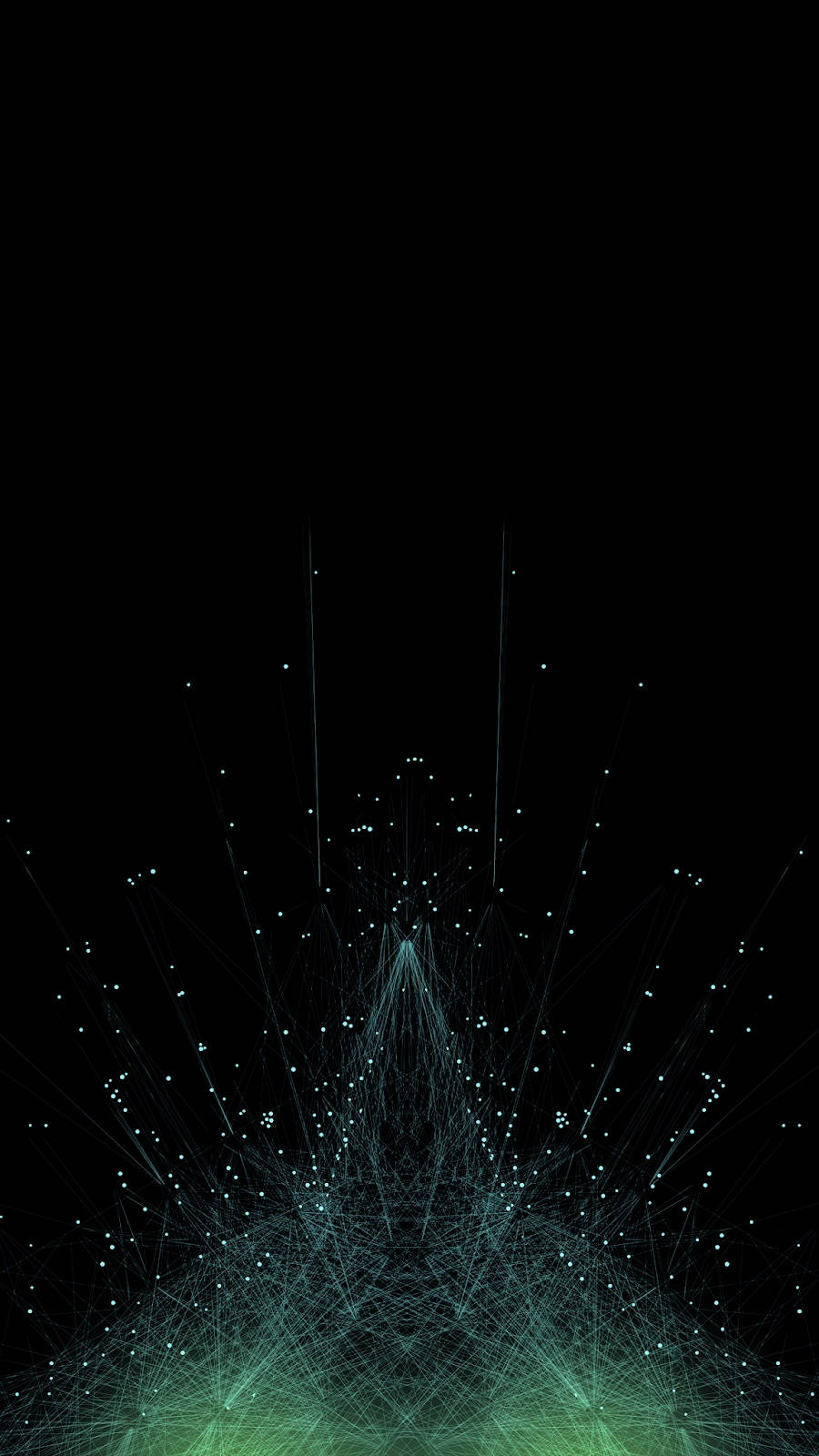 4k Phone Background Green Particles Background