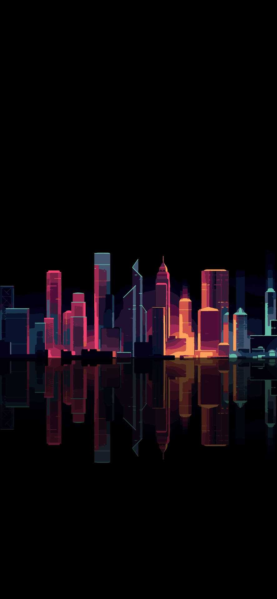 4k Phone Background Luminous City Background