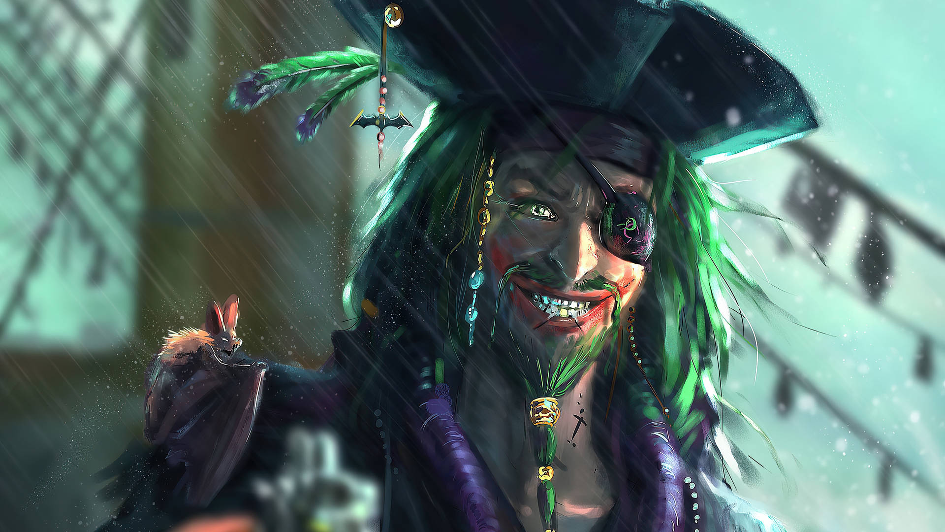 4k Pirate Captain Joker Background