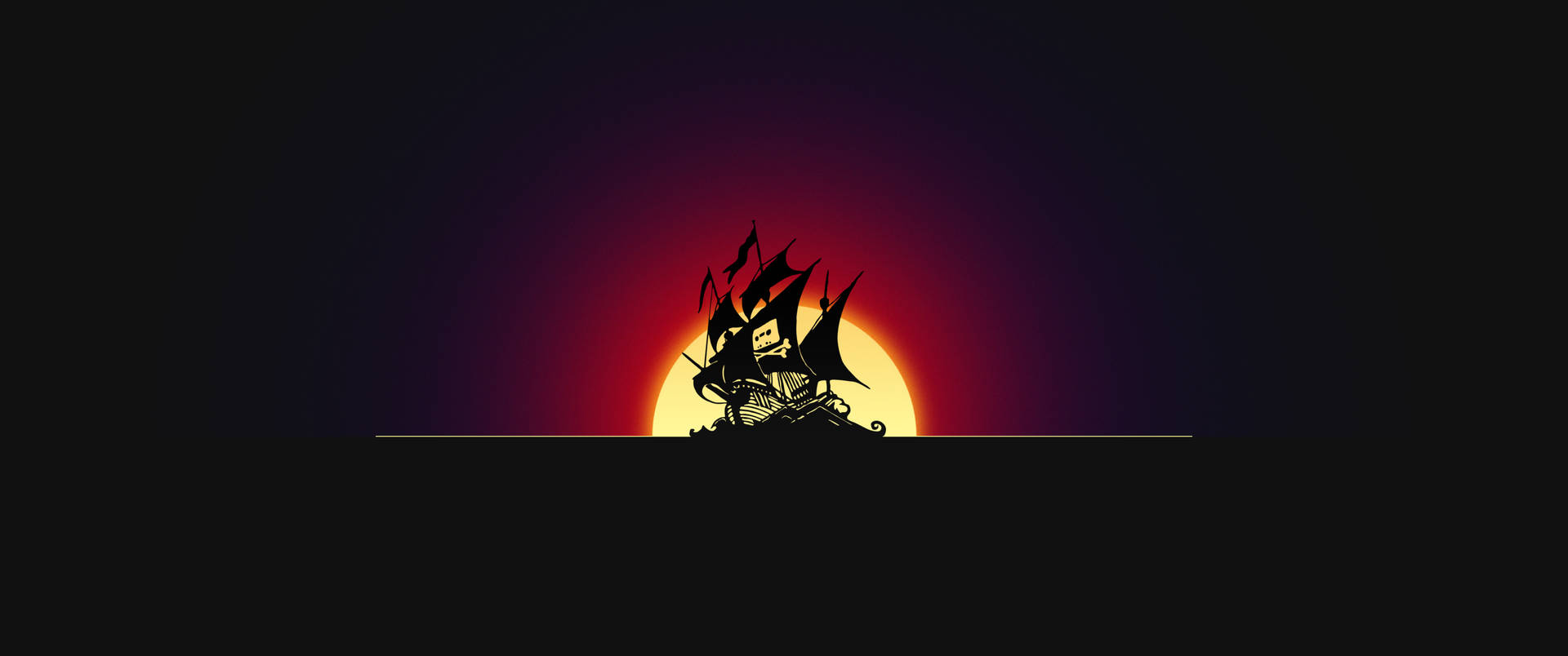 4k Pirate Ship Silhouette During Sunset