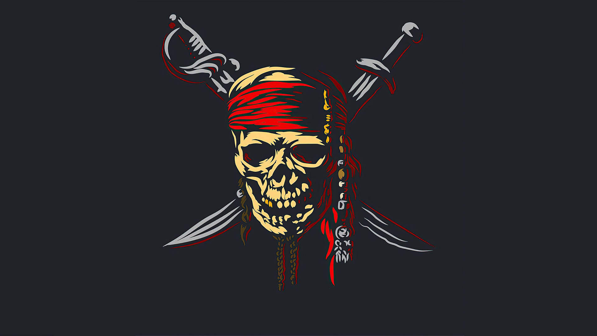 4k Pirate Skull With Swords