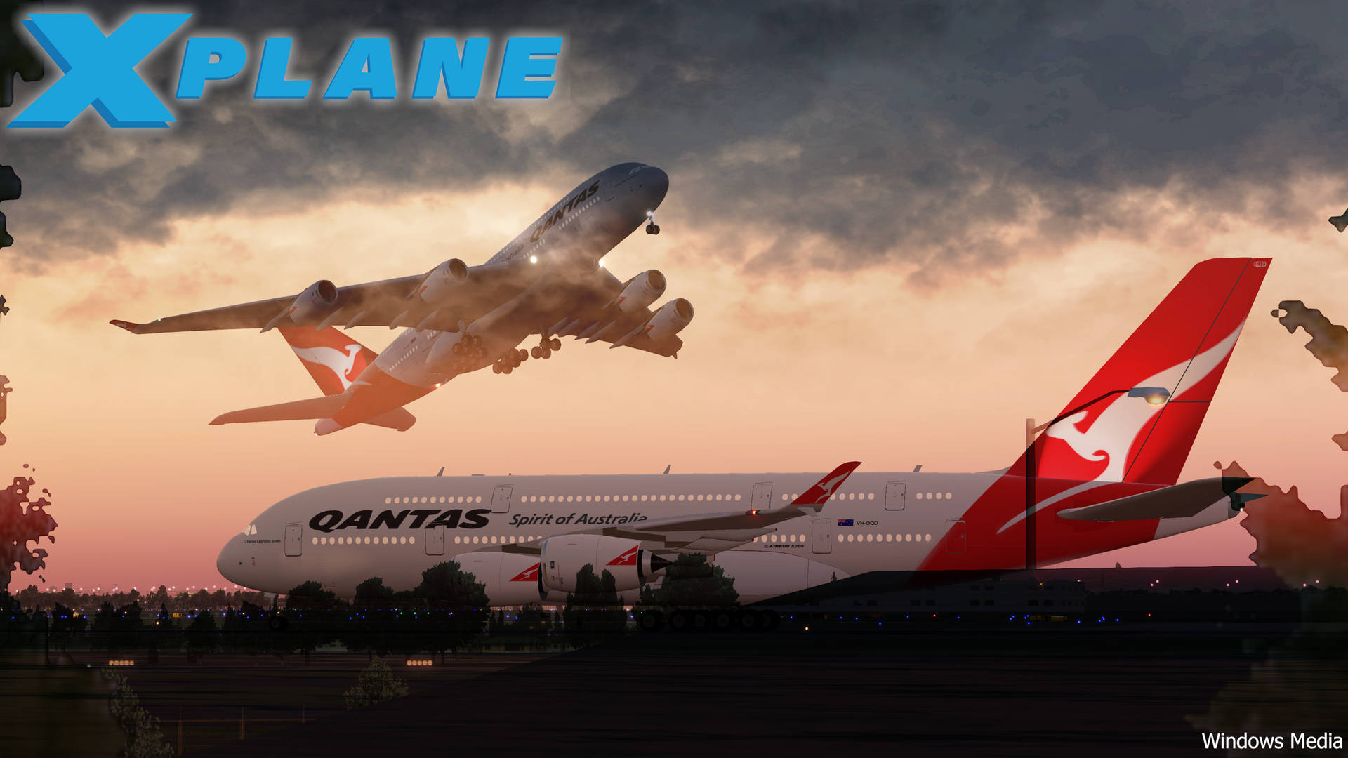 4k Plane Qantas Airplane Background
