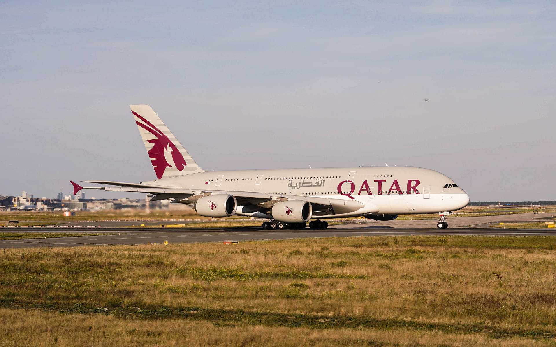 4k Plane Qatar Airways Background