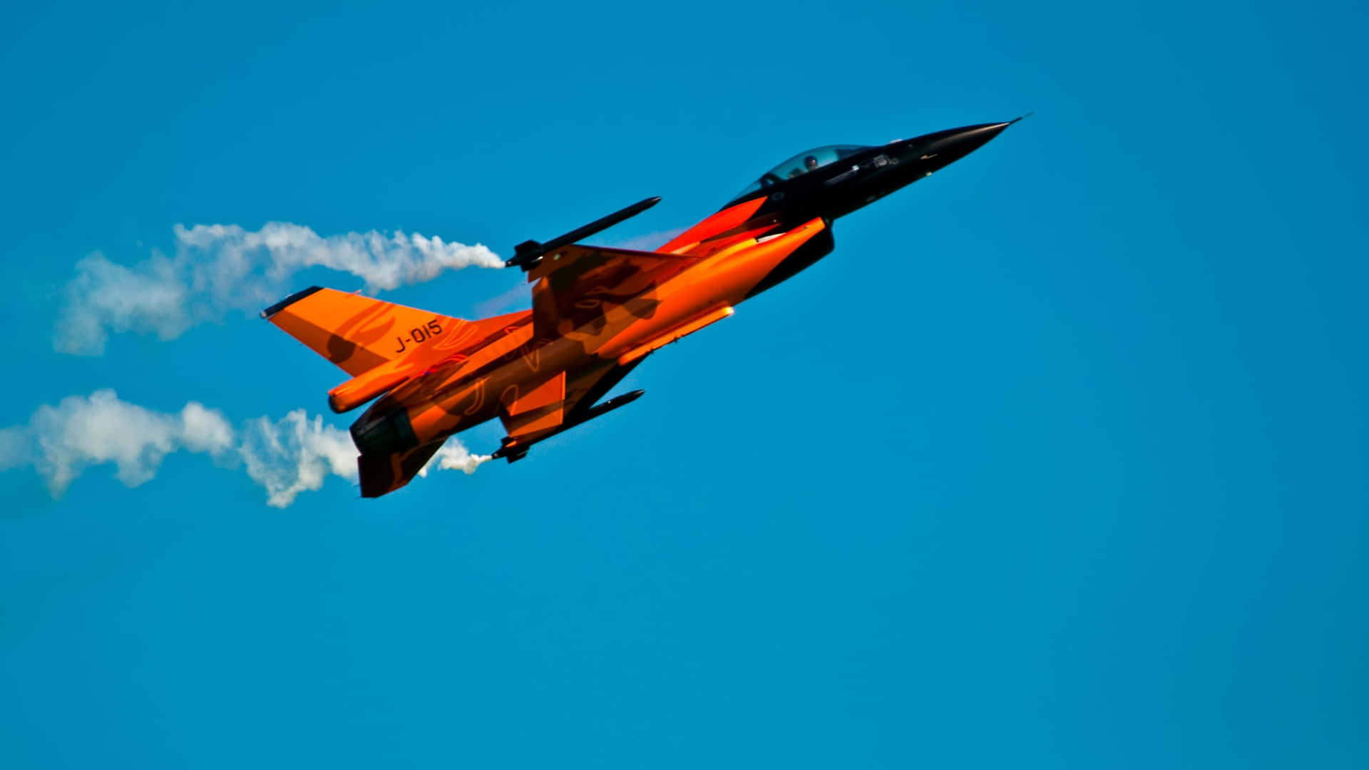 4k Planes Orange Smoke Background