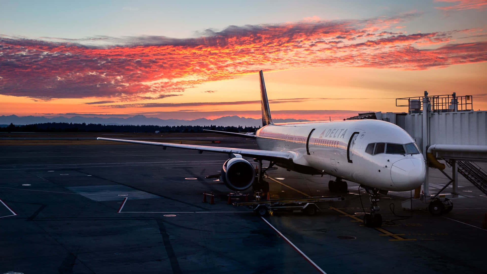 4k Planes Sunset Passenger Background
