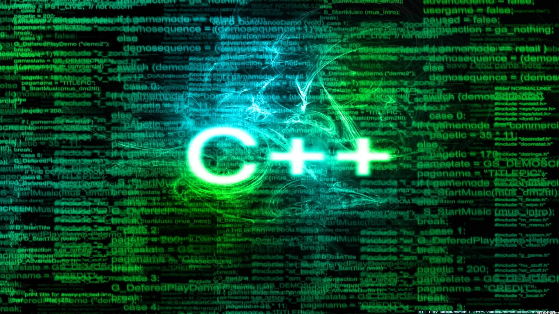 4k Programming Glowing Green Code Background