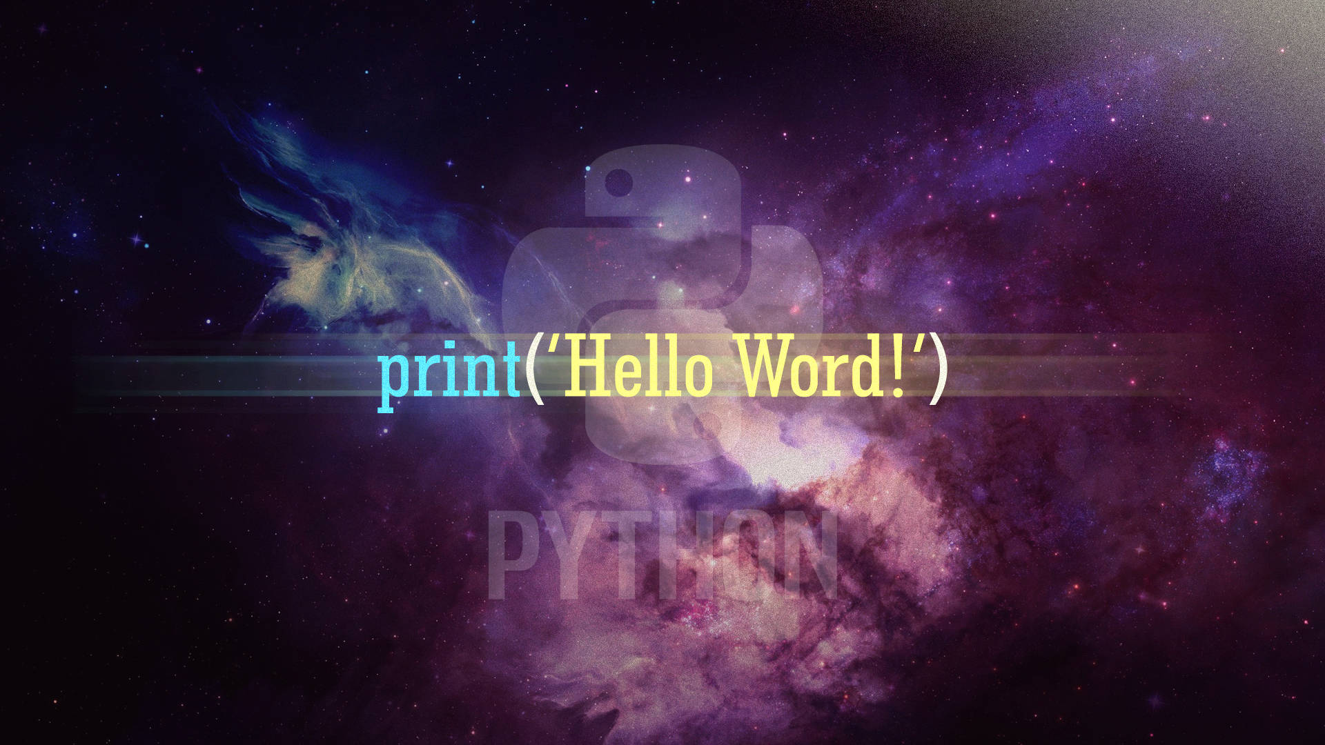 4k Programming Hello World Print Poster