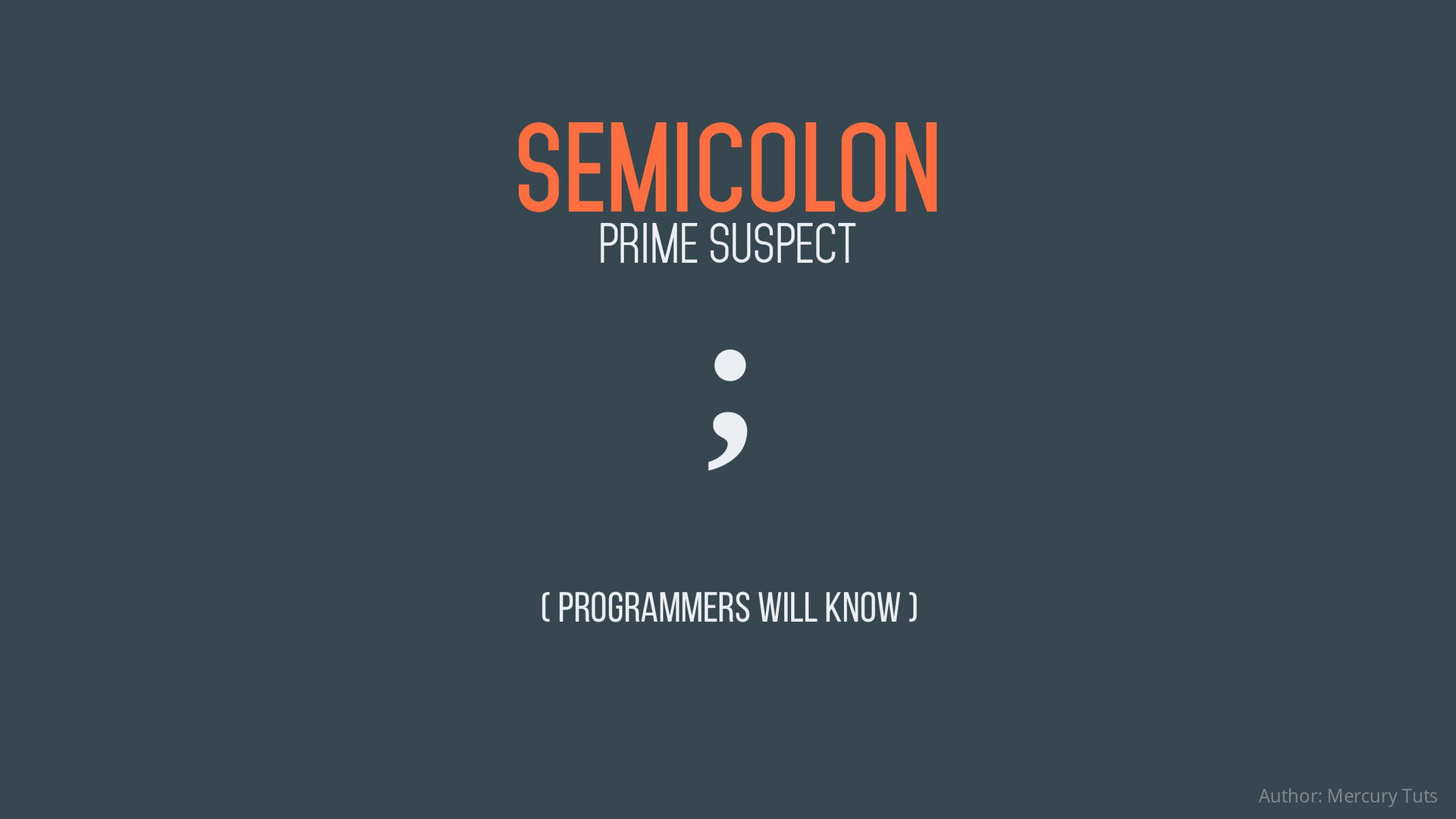 4k Programming Semicolon Symbol Background