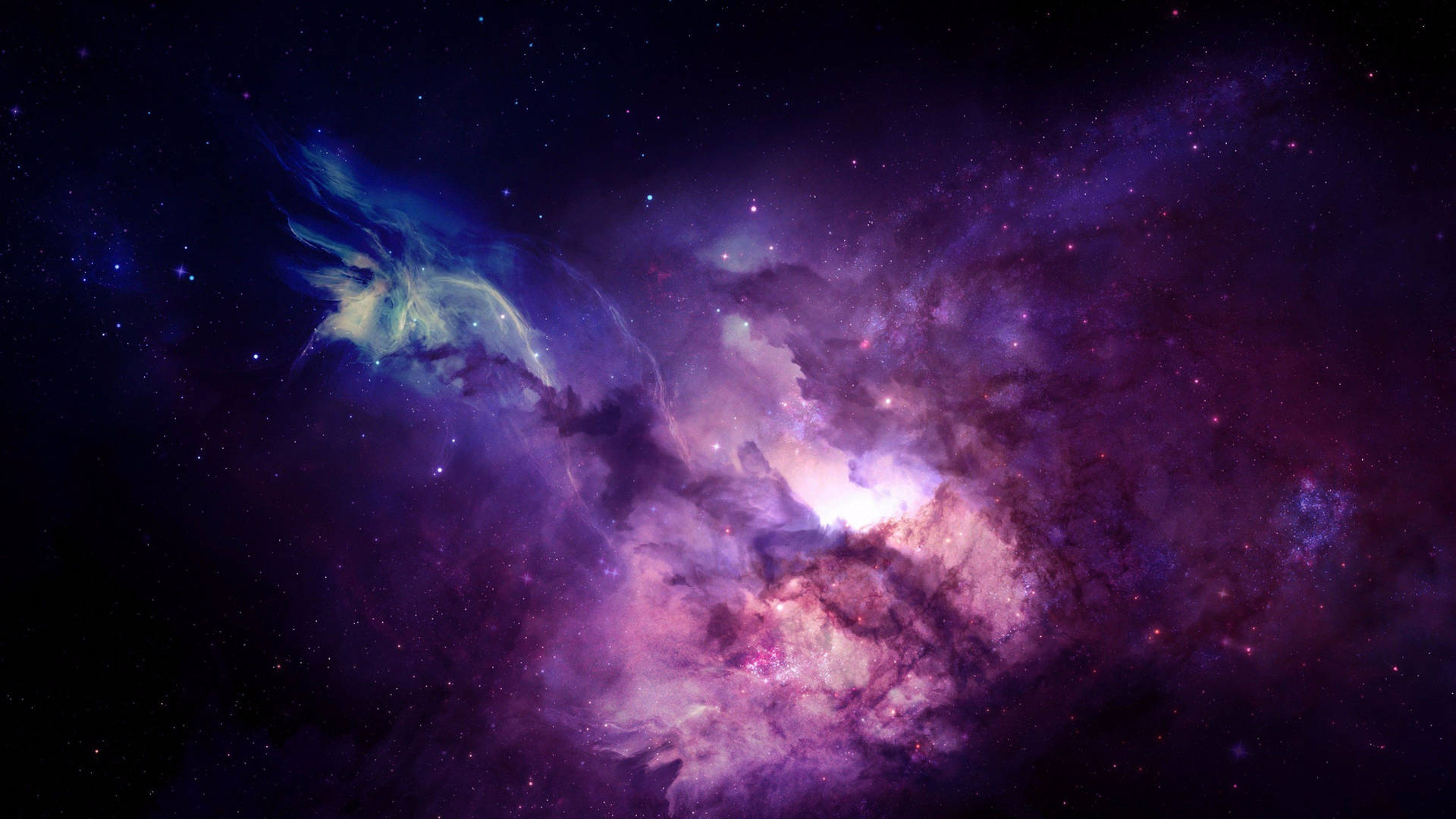 4k Space Purple Nebula Background