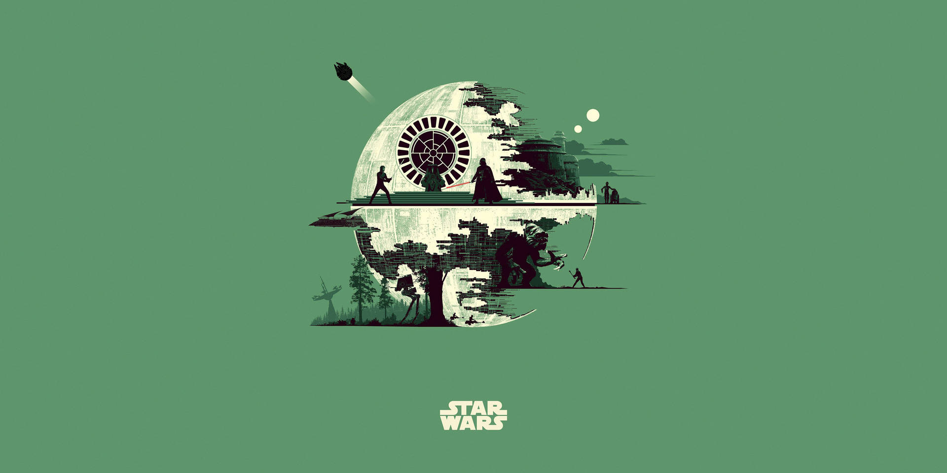 4k Star Wars Death Star Background