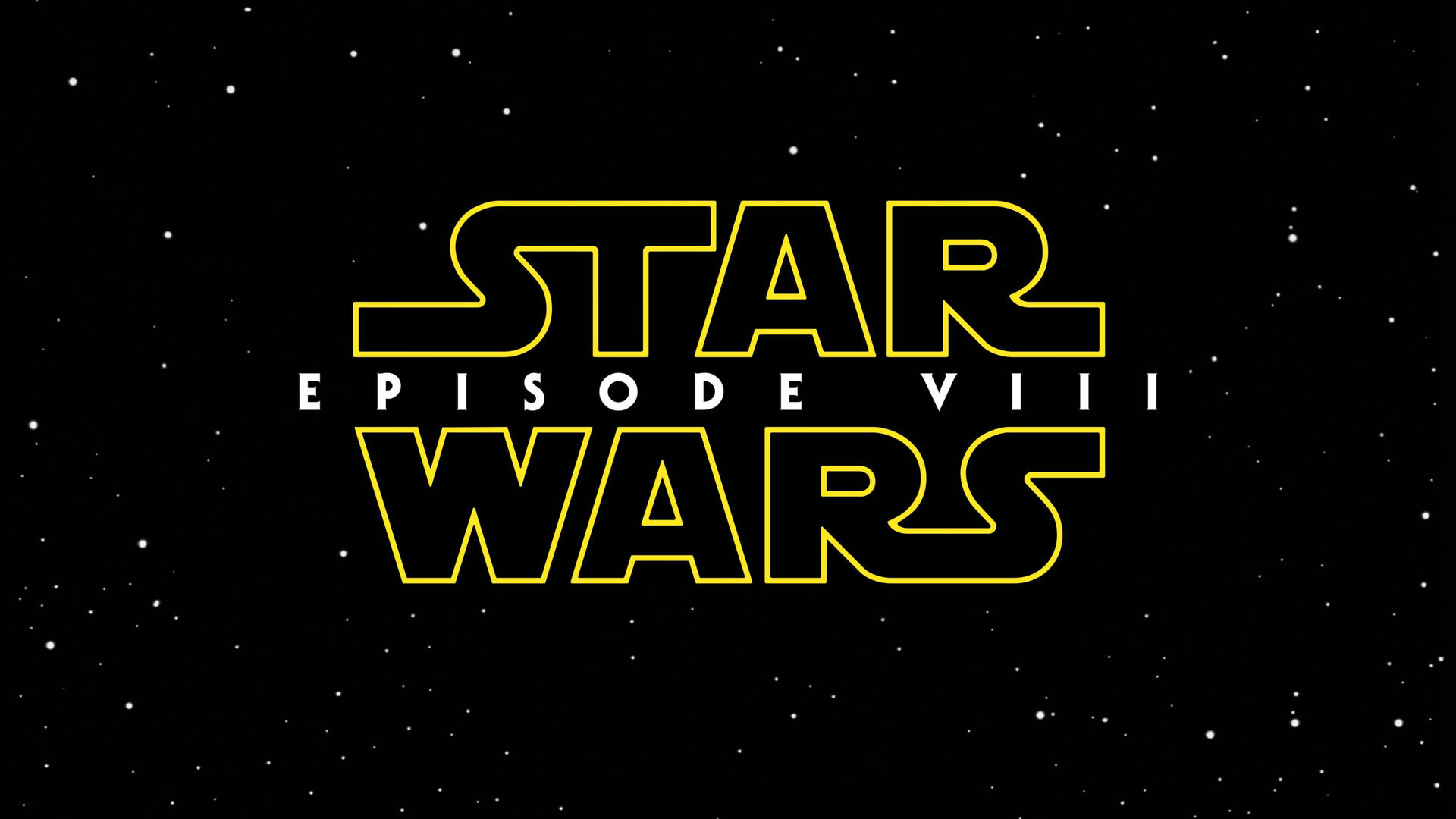 4k Star Wars Episode Viii Logo Background