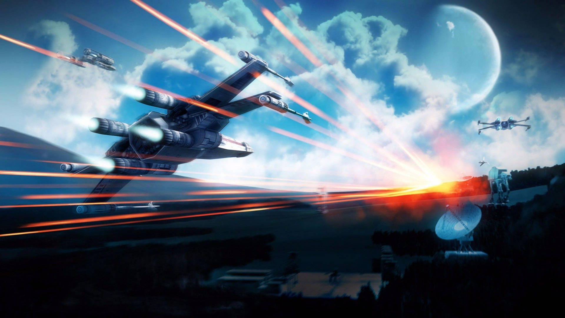 4k Star Wars Force Awakens Spaceship Background