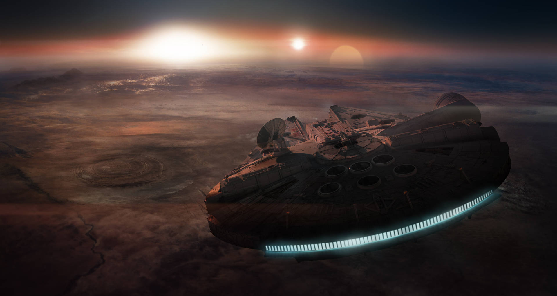 4k Star Wars Millennium Falcon Background