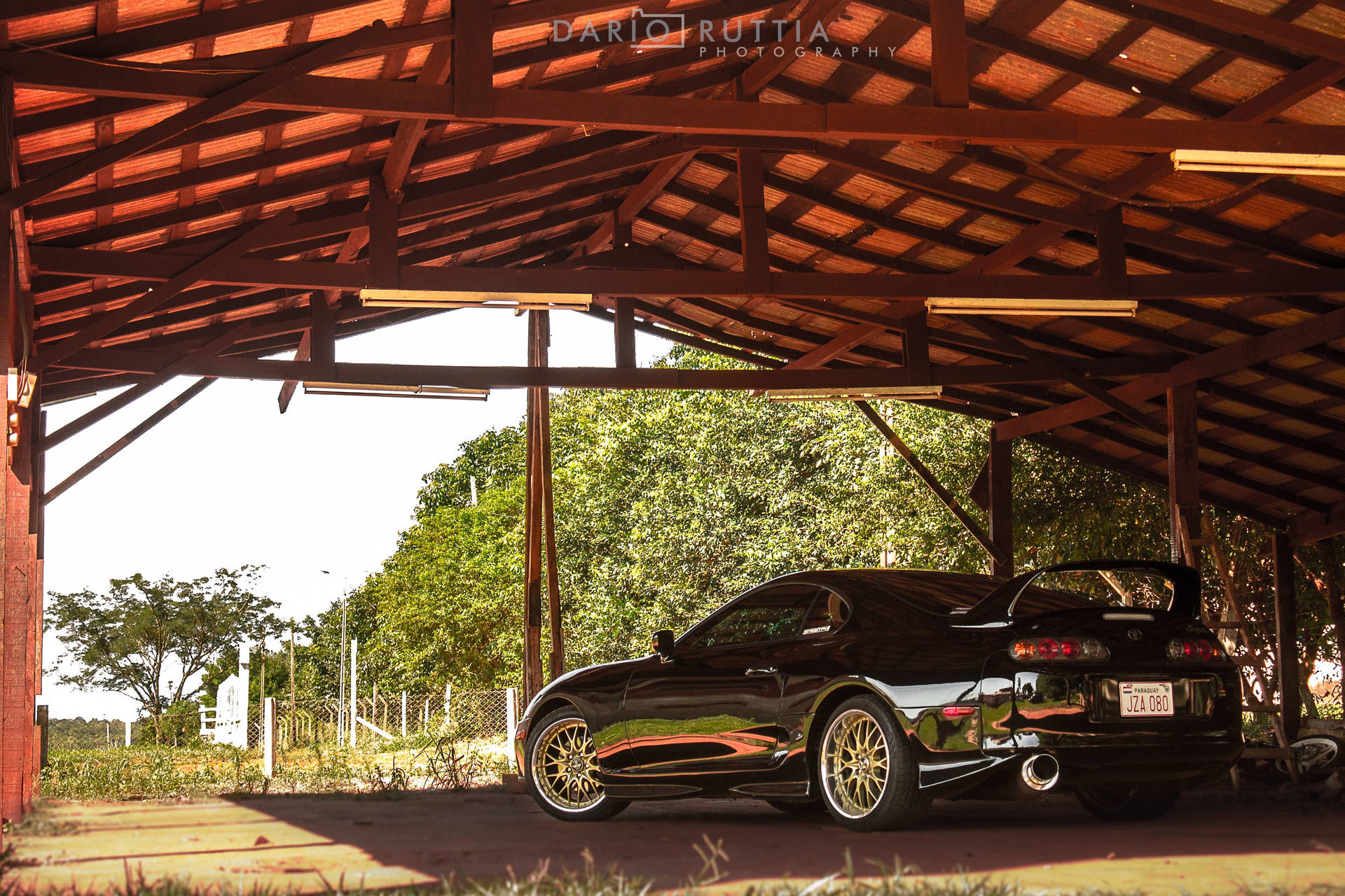 4k Supra In Garage Background