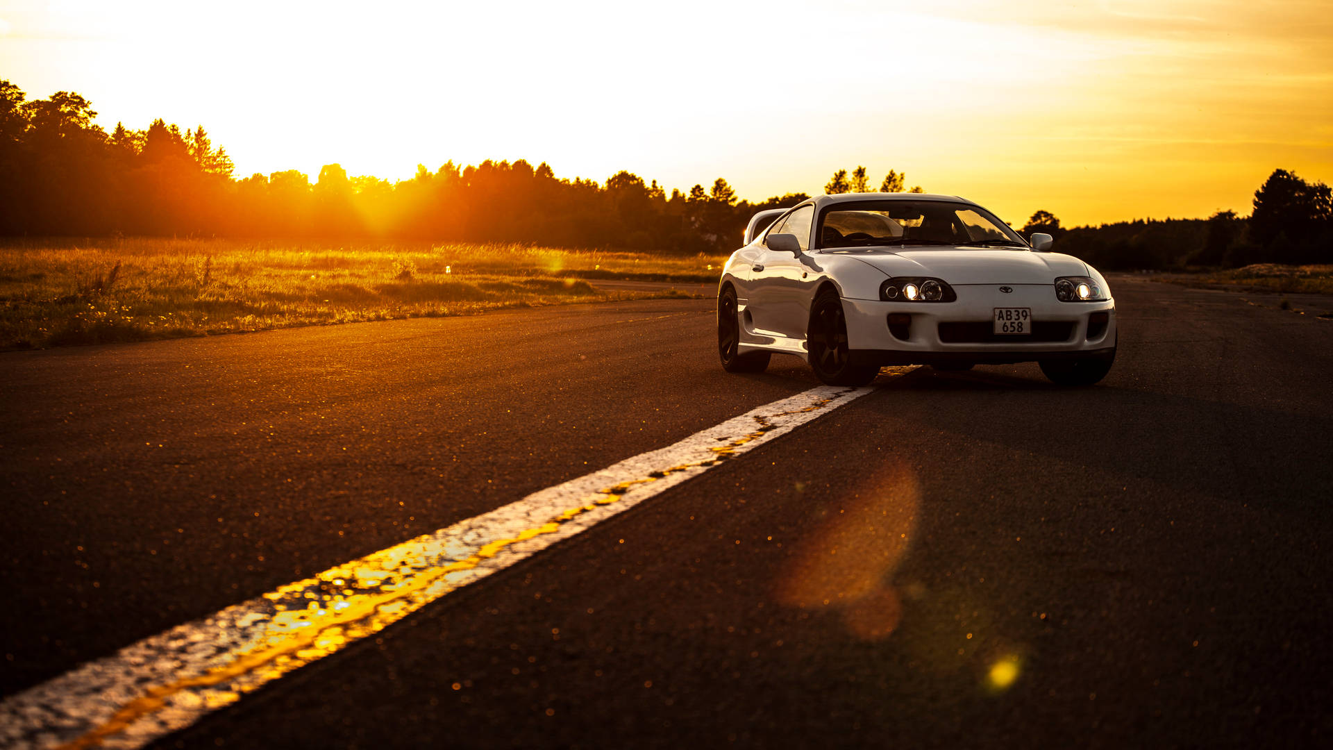 4k Supra In The Sunset Background