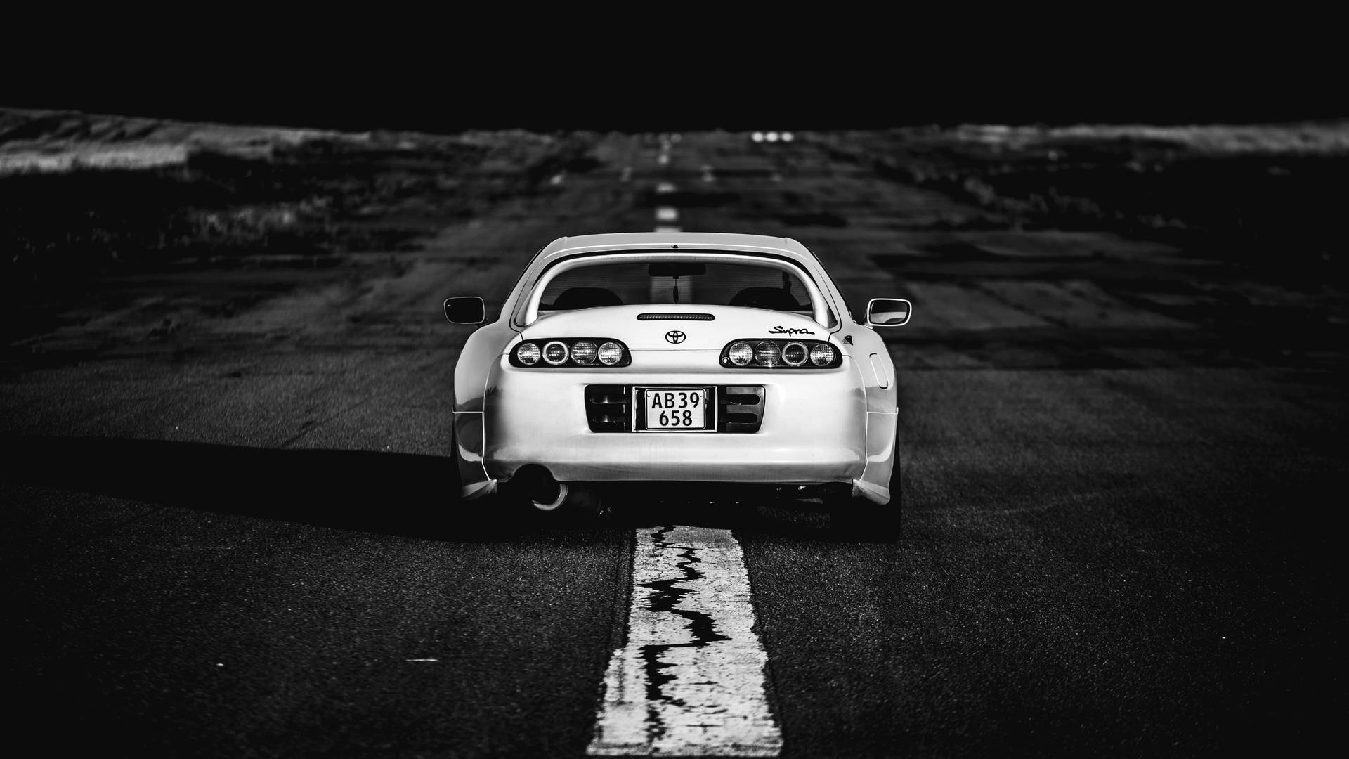 4k Supra Rear View Background