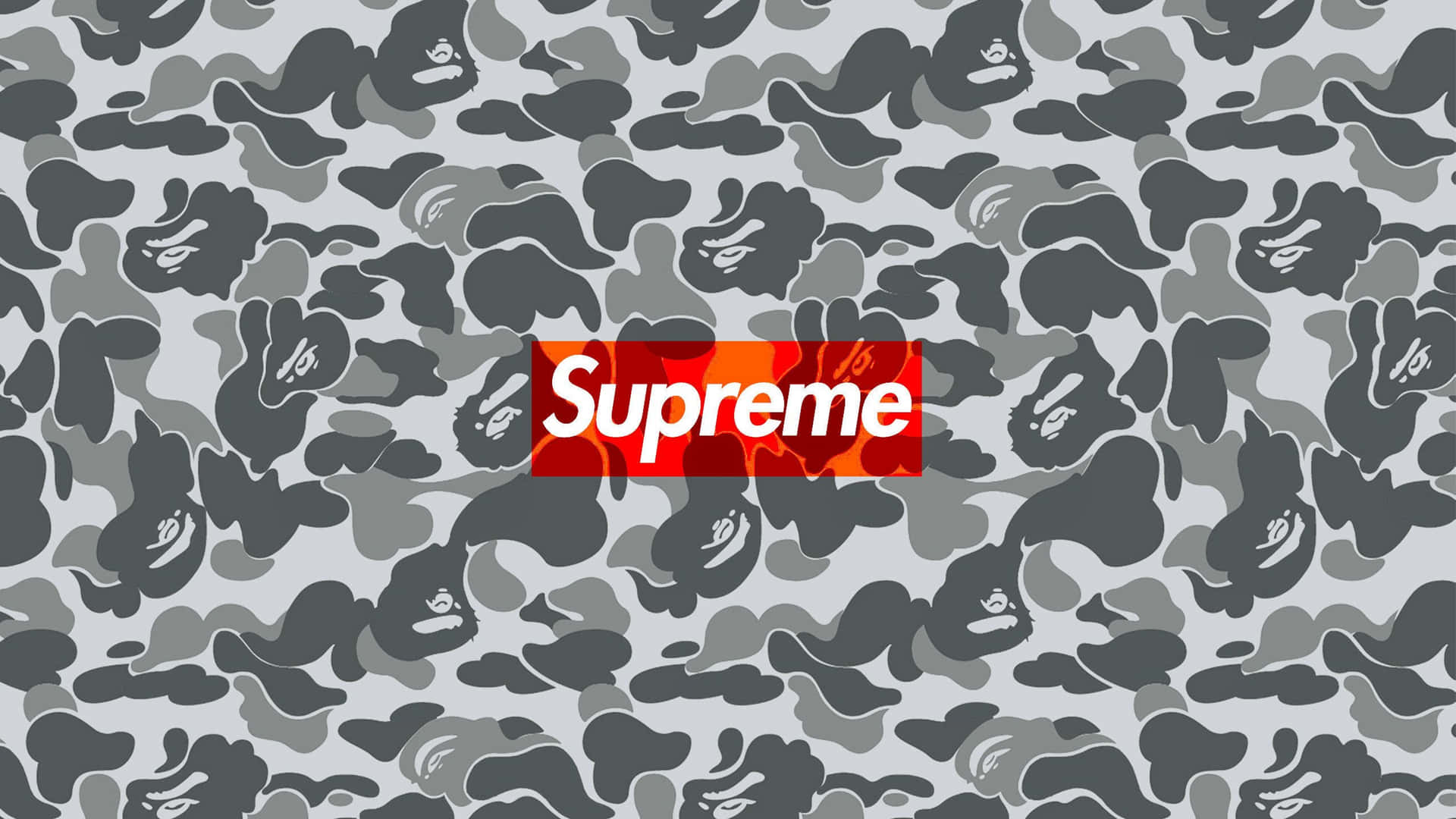 4k Supreme And Bape Camo Background