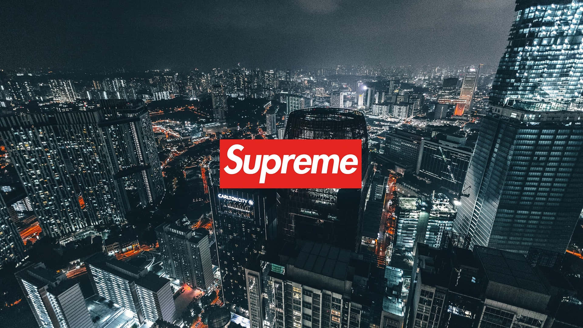 4k Supreme City At Night Background