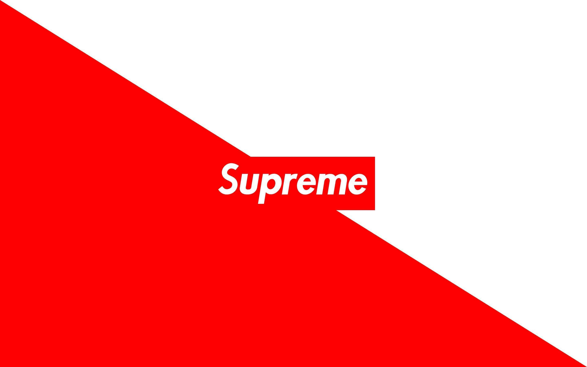 4k Supreme Slanted Red And White Background