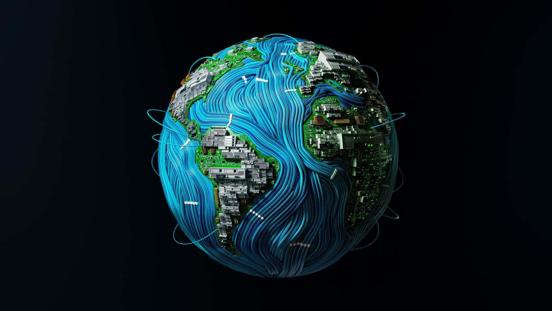 4k Tech Earth Background