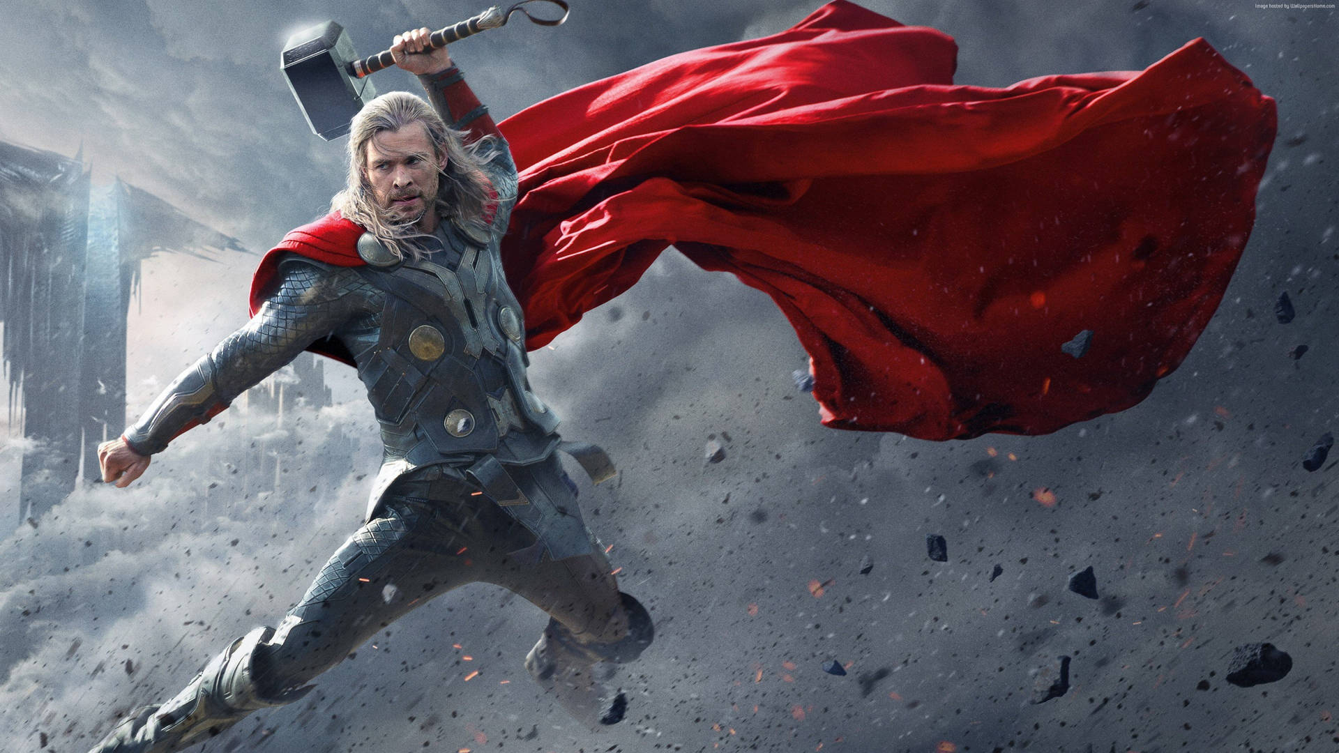 4k Thor During Battle Background