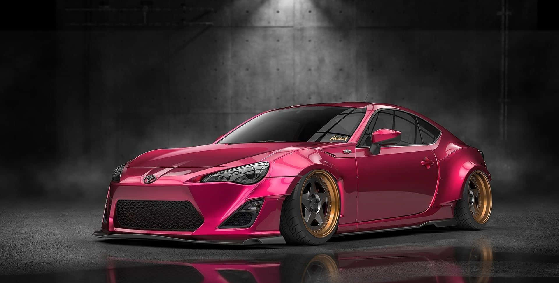 4k Toyota 86 Cool Pink Digital Art Background