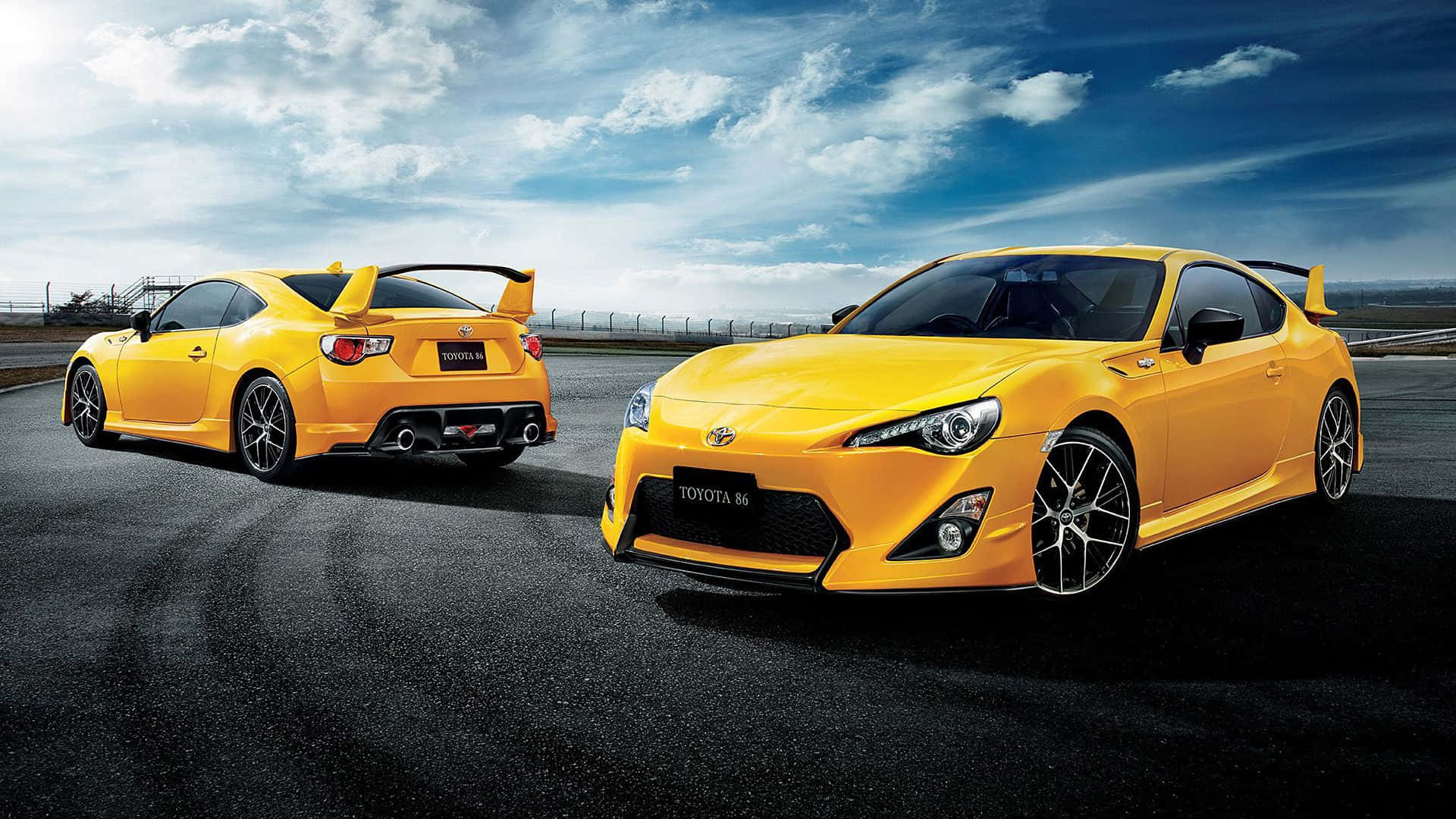 4k Toyota 86 Yellow Limited Edition Cars Background