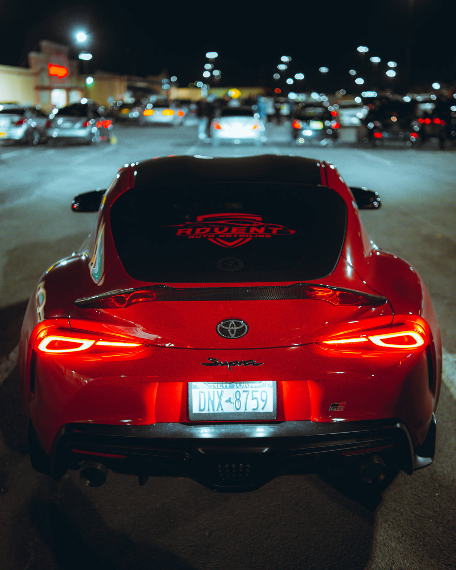 4k Toyota Supra Red With Advent
