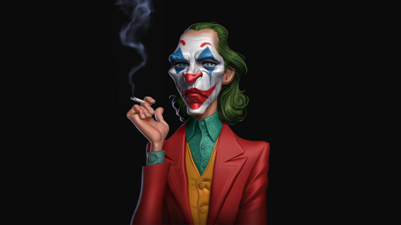 4k Ultra Hd Art Of Joker Smoking Background