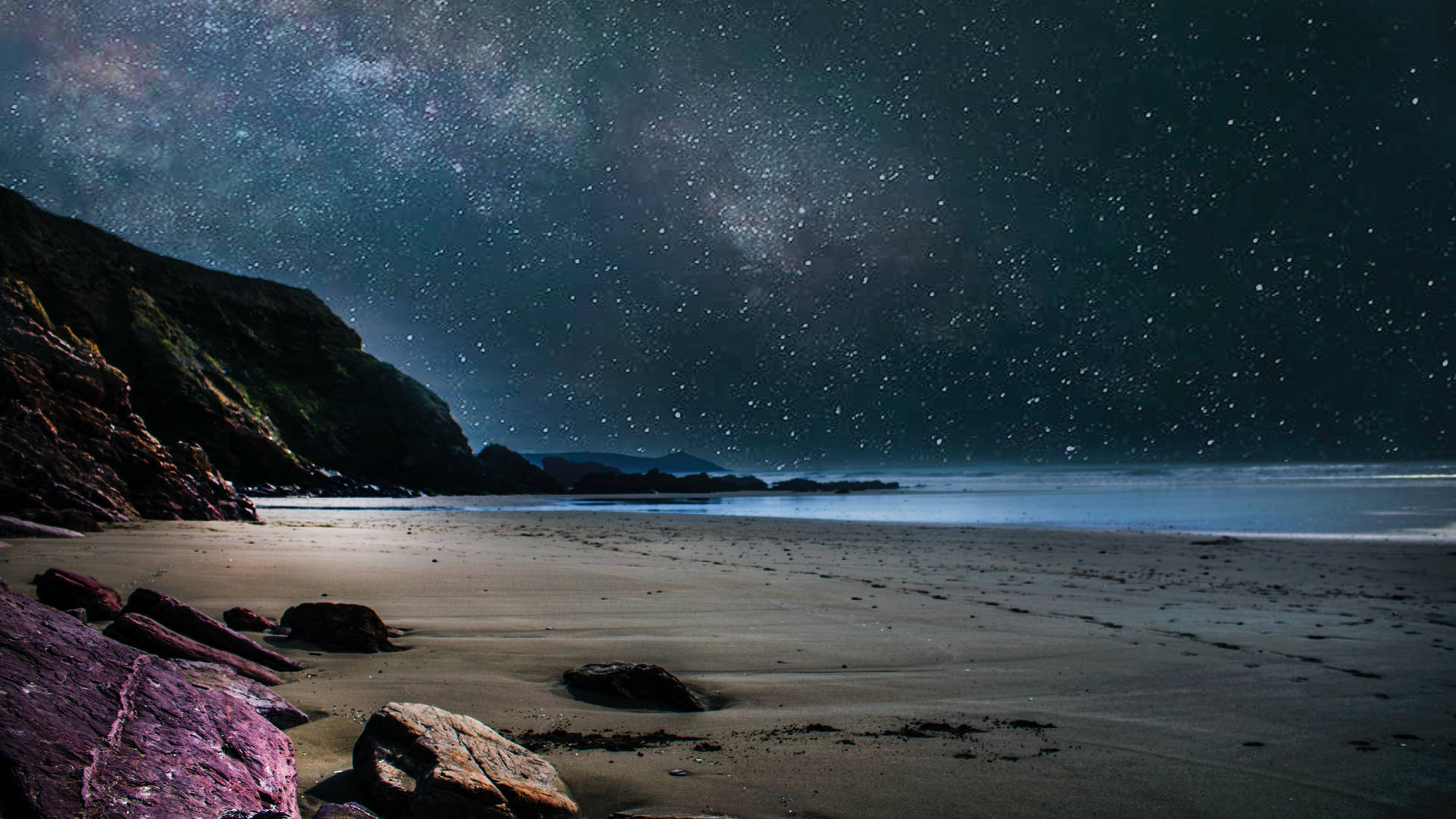 4k Ultra Hd Beach Starry Sky