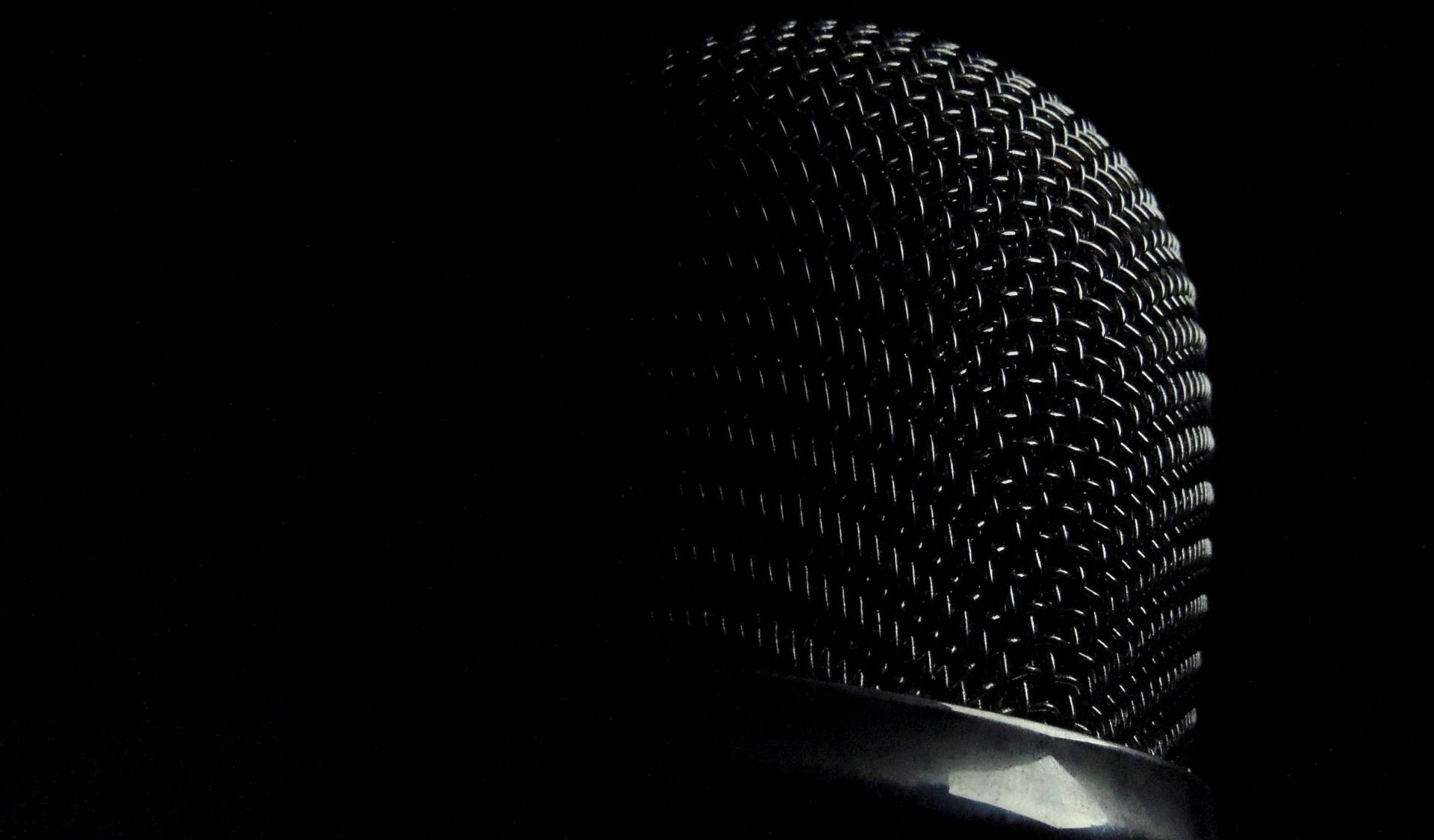 4k Ultra Hd Black Microphone Grill Background